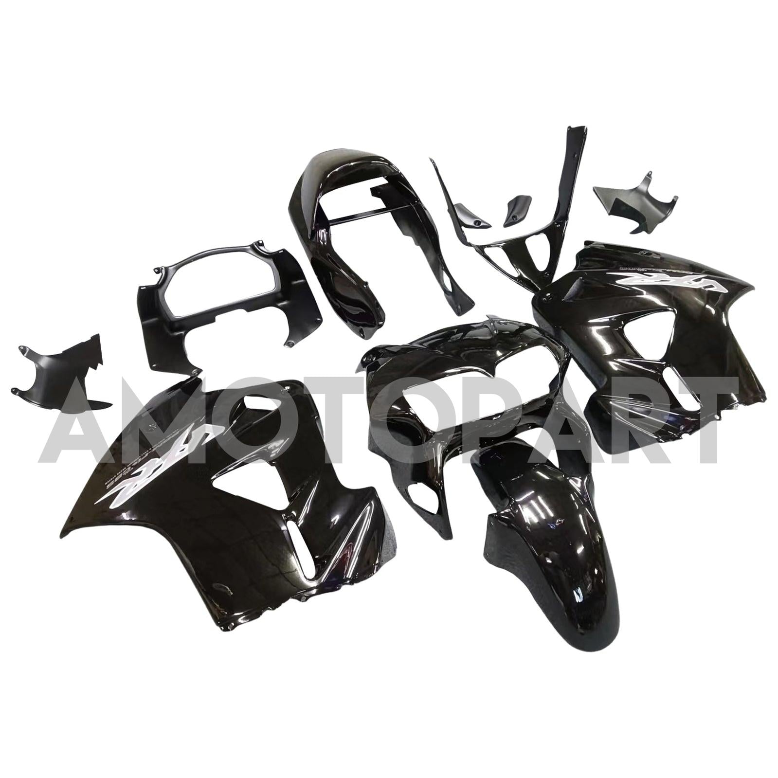 Amotopart 1998-2001 ホンダ VFR800 フェアリング 光沢のあるブラック キット
