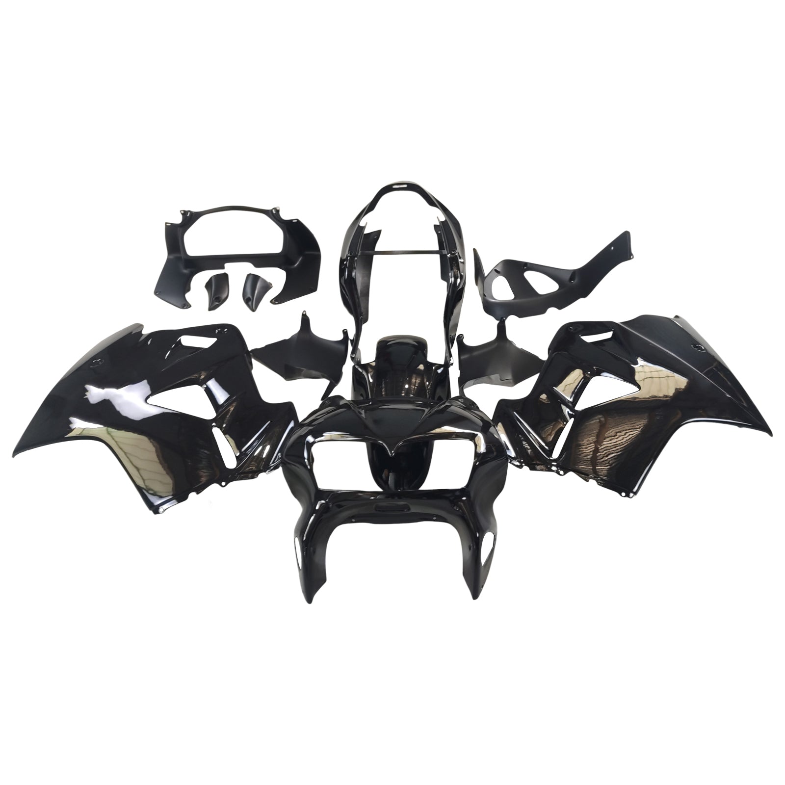 Amotopart 1998-2001 Honda VFR800 Fairing Glossy Black Kit