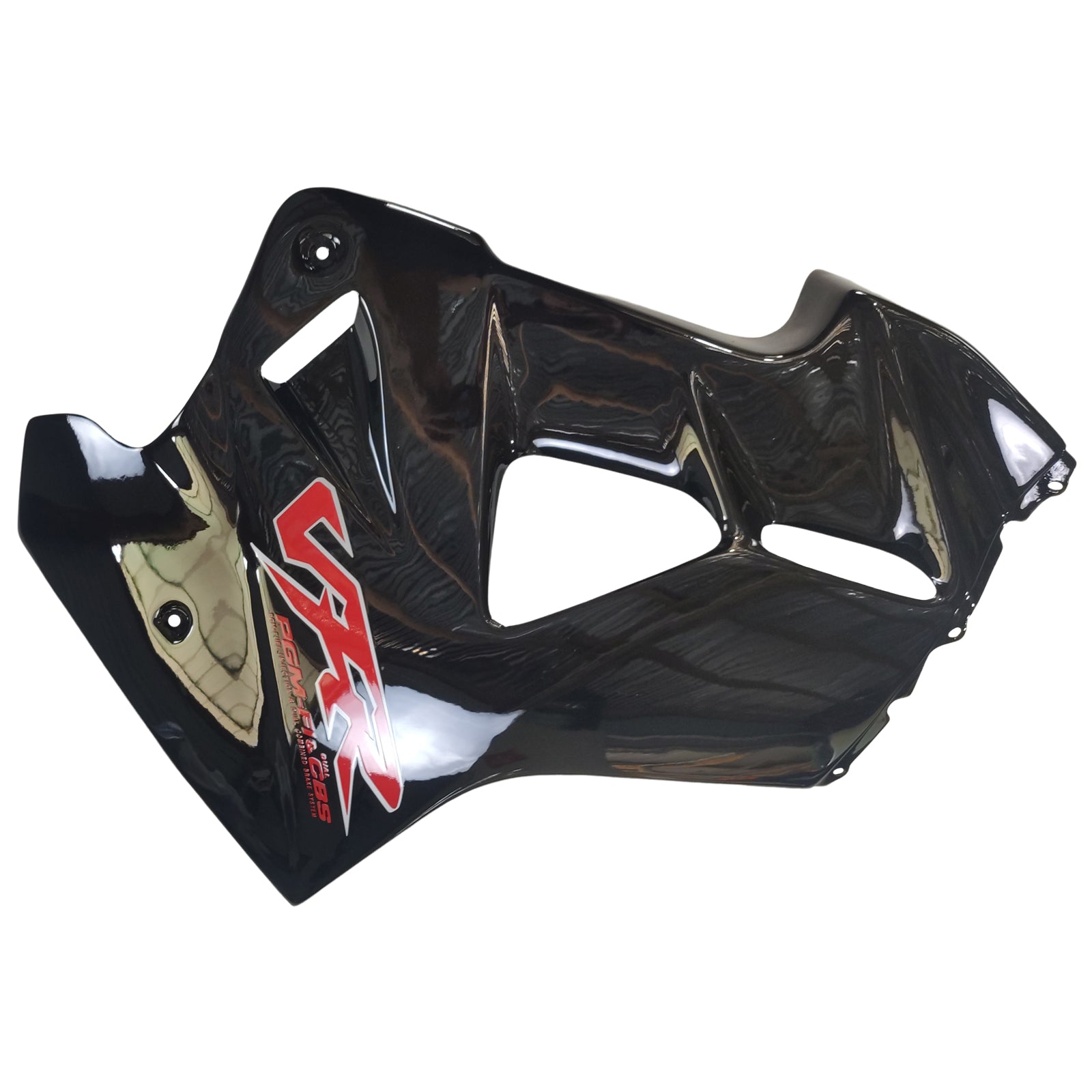 Amotopart Verkleidung für Honda VFR800 (1998–2001), glänzend schwarz&Rotes Logo-Set