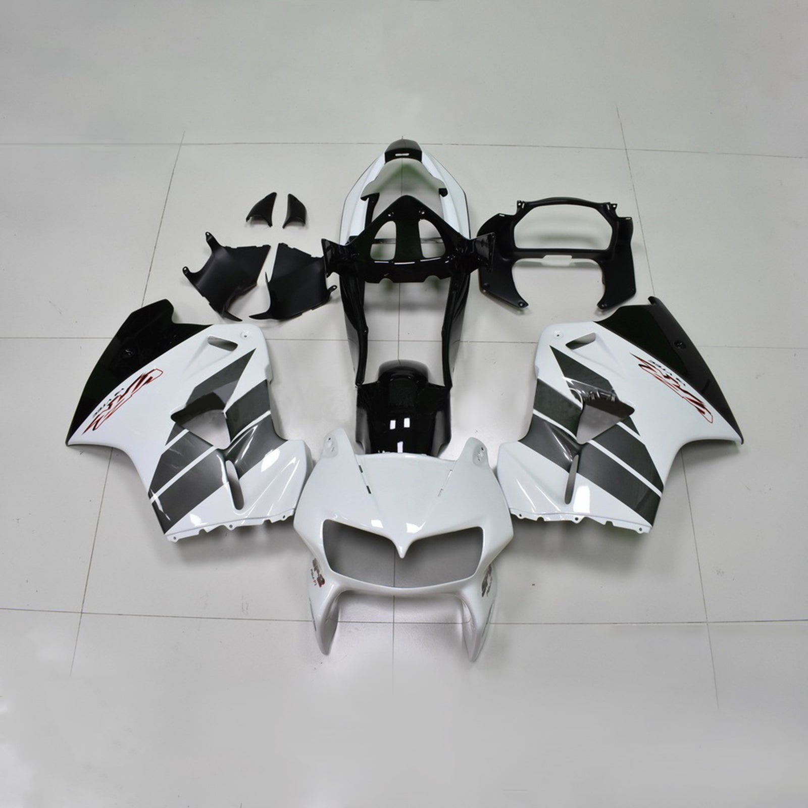 Amotopart 1998-2001 Honda VFR800 Fairing White&Black Kit