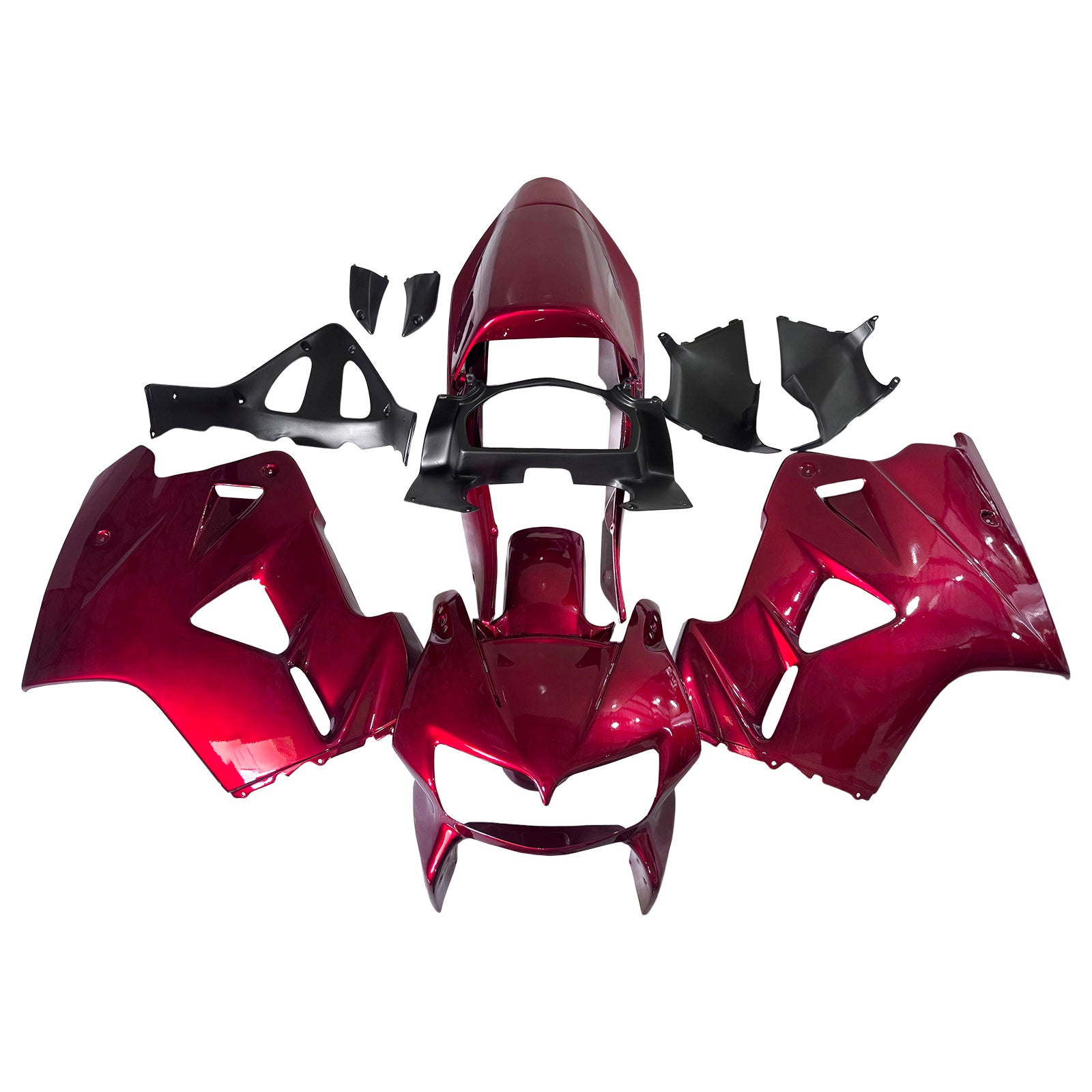 Amotopart 1998-2001 Honda VFR800 Red Black Fairing Kit