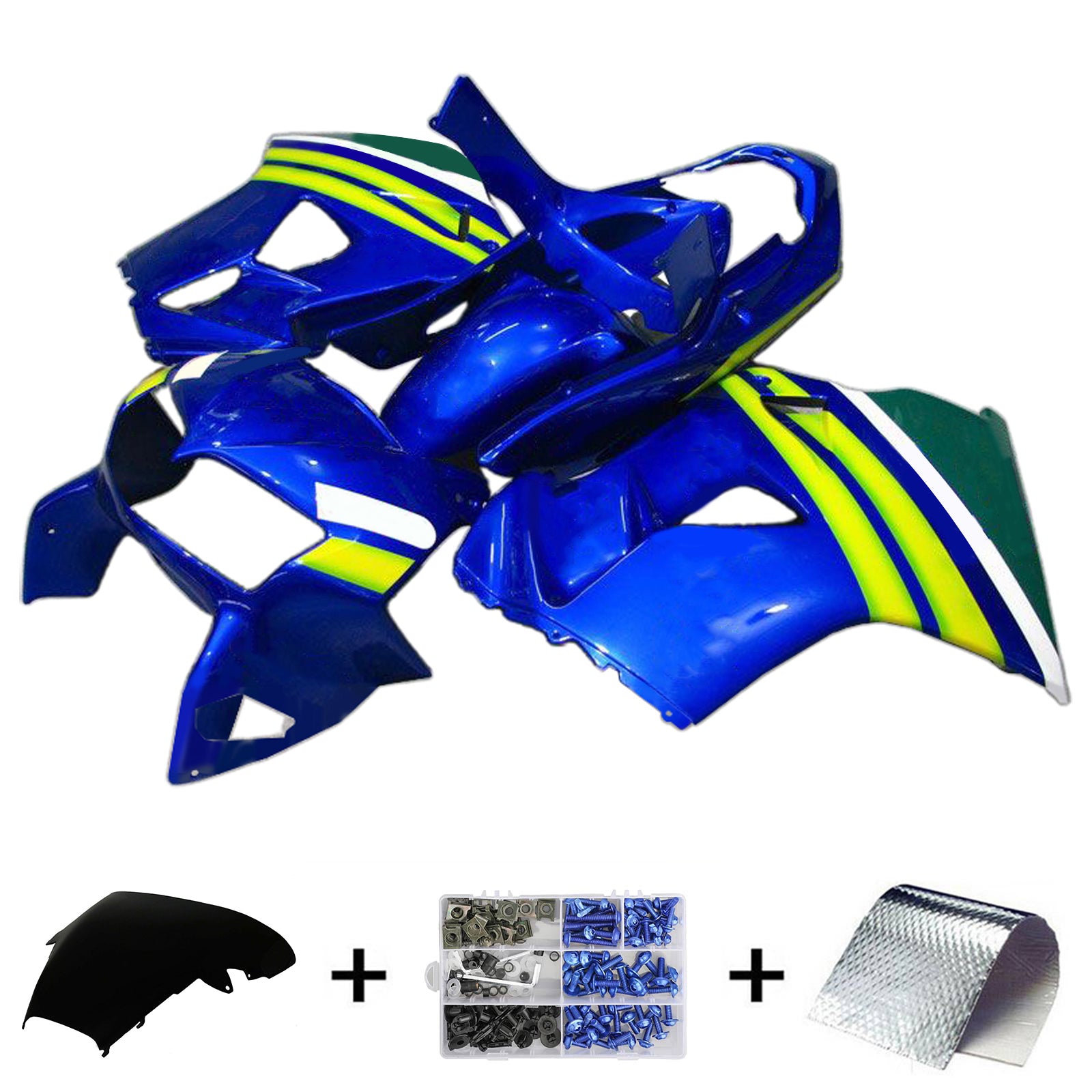 Amotopart 1998-2001 Honda VFR800 Blue Fairing Kit
