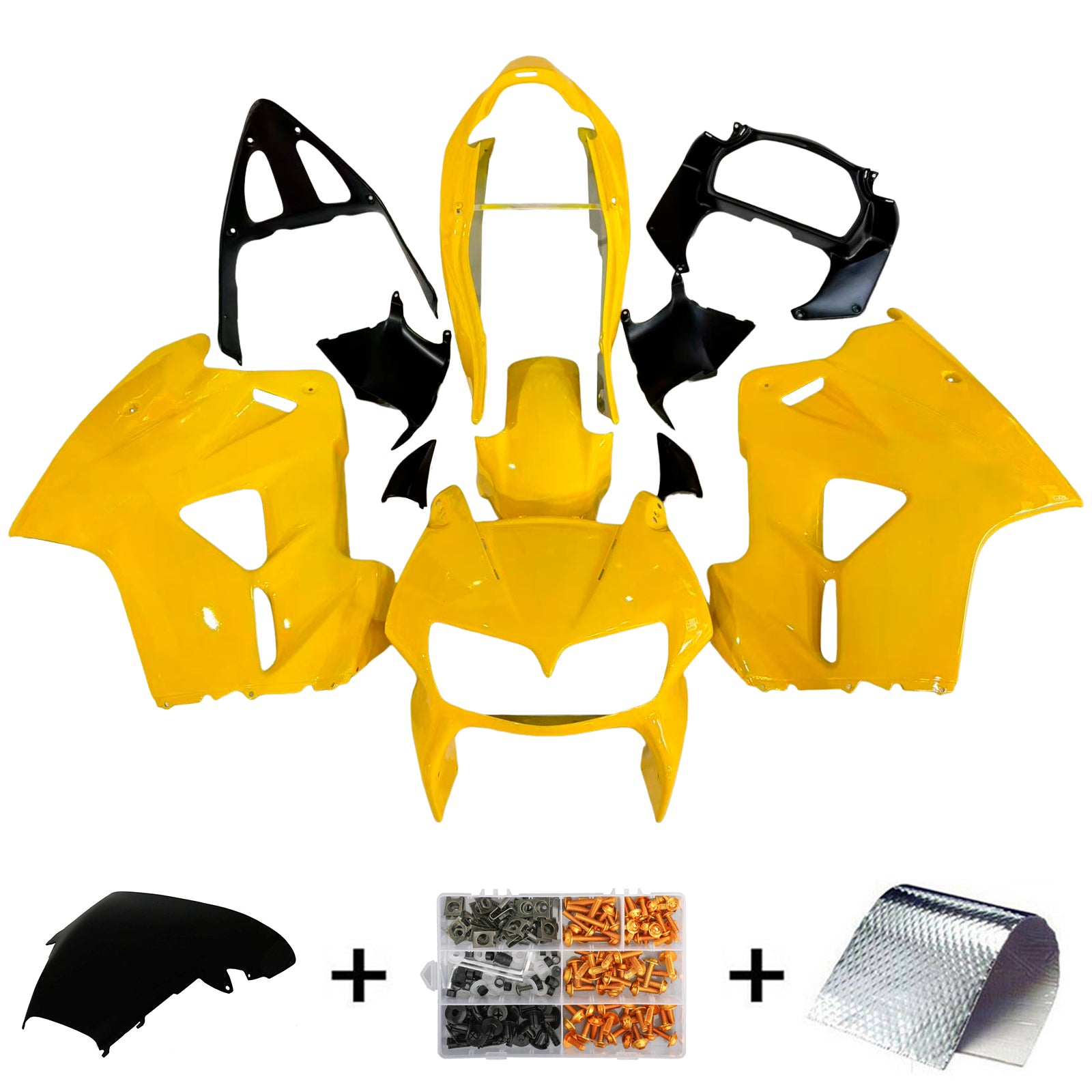 Amotopart 1998-2001 Honda VFR800 Yellow Fairing Kit