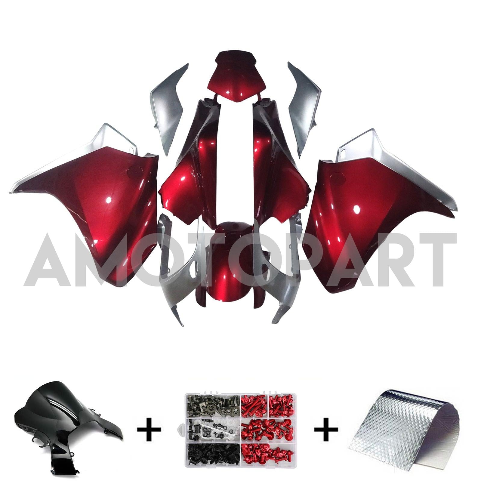 Amotopart 2010-2013 ホンダ VFR1200 フェアリング レッドキット
