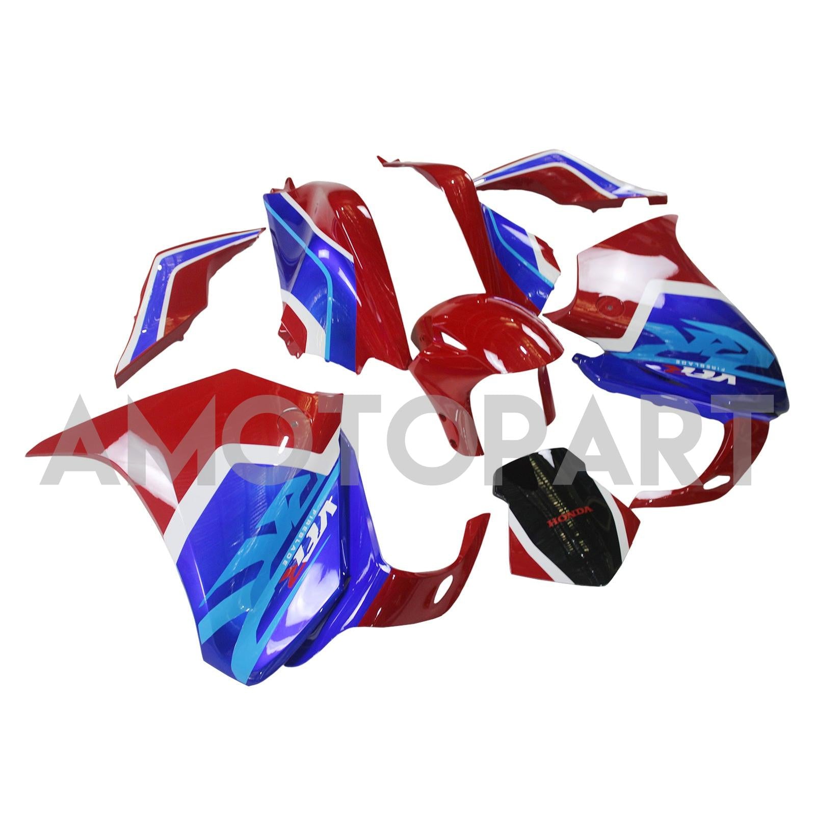 Amotopart 2010-2013 VFR1200 Honda Blau&Rotes Verkleidungsset