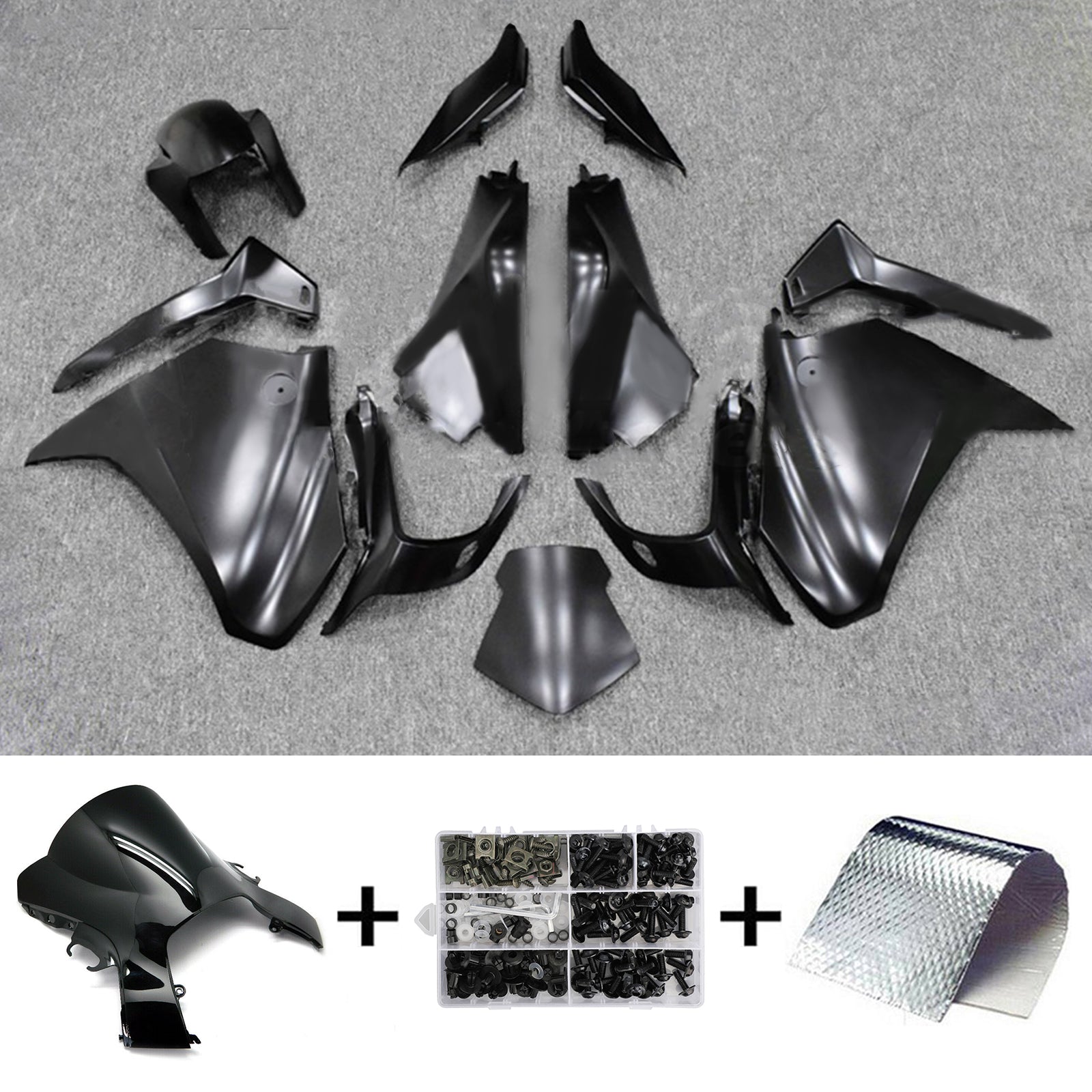 Amotopart 2010-2013 VFR1200 ホンダ マットブラック フェアリングキット