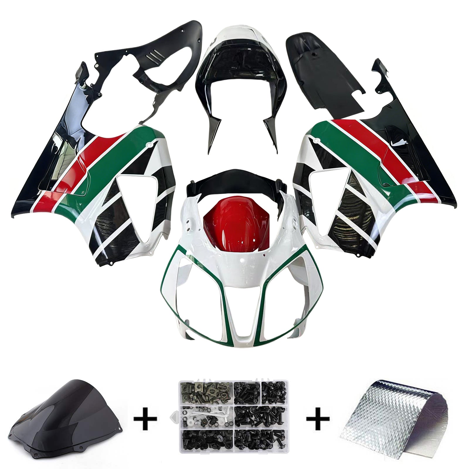Amotopart 2000-2006 Honda VTR1000 RC51 FAIRING MULTICOLOR CASTROL KIT