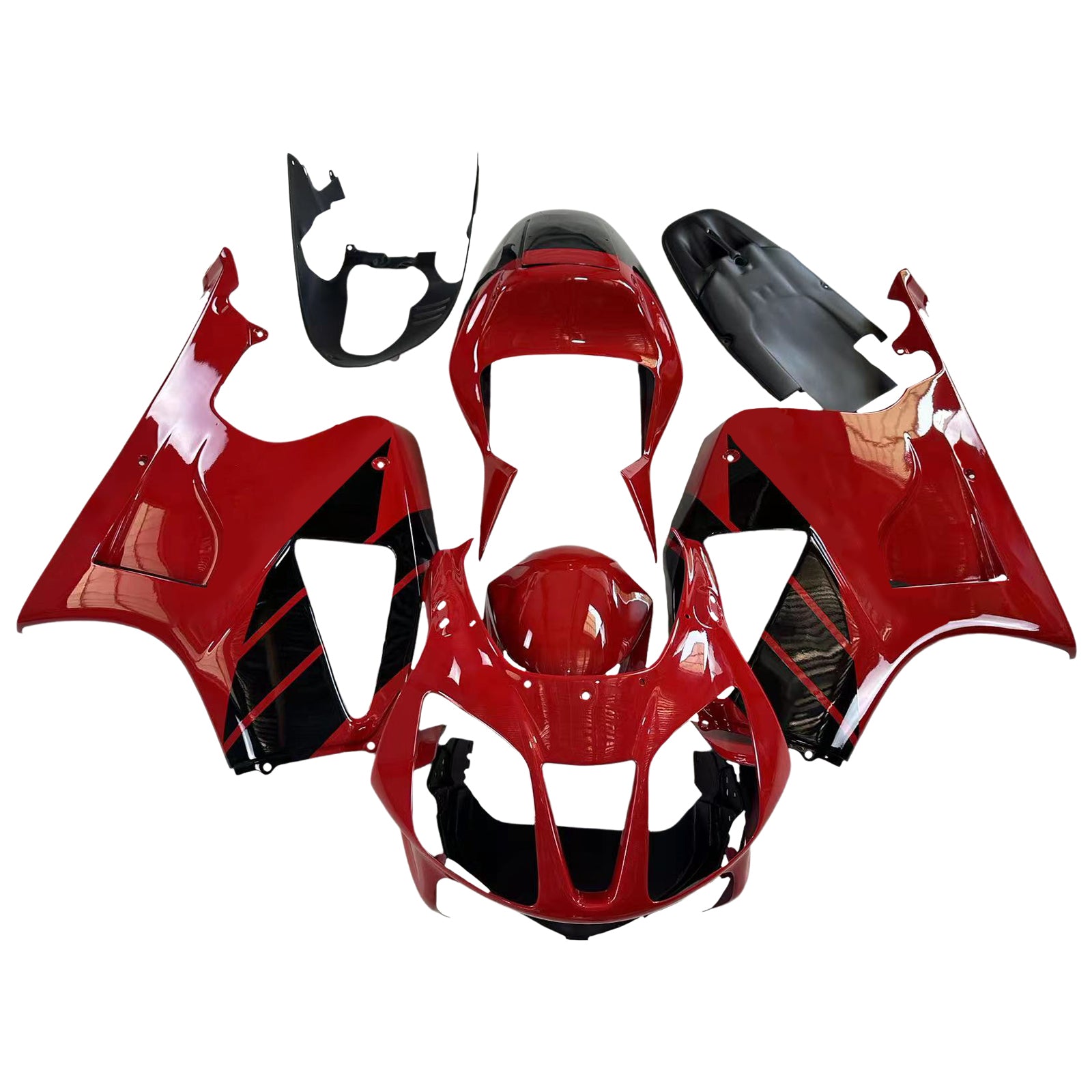 Amotopart 2000-2006 Honda VTR1000 RC51 Fairing Black&Red Kit