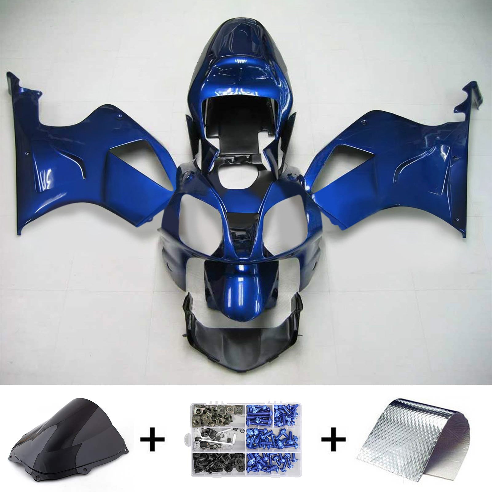 Amotopart 2000-2006 Honda VTR1000 RC51 Fairing Blue  Kit