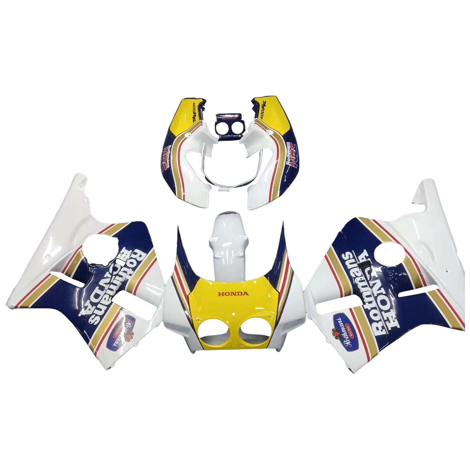 Amotopart 1987-1989 Honda CBR400RR NC23 Fairing Yellow&Blue Kit