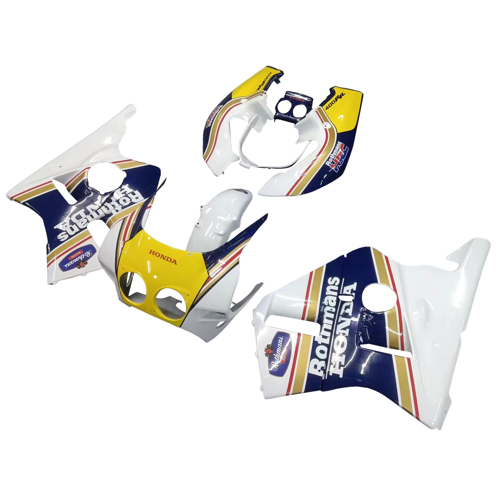 Amotopart 1987-1989 Honda CBR400RR NC23 Fairing Yellow&Blue Kit