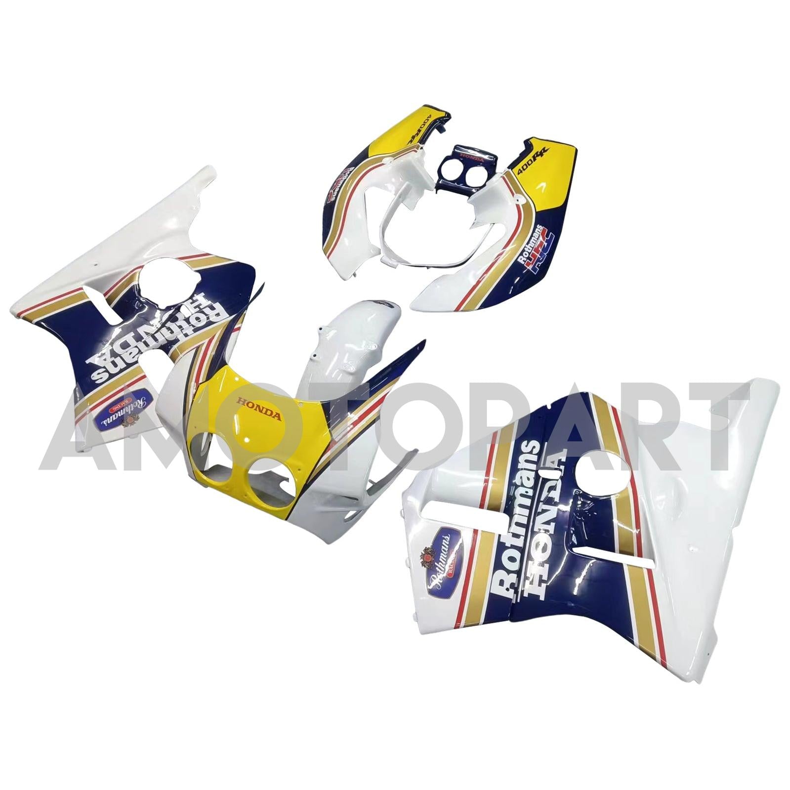 Amotopart 1987-1989 Honda CBR400RR NC23 Fairing Yellow&Blue Kit