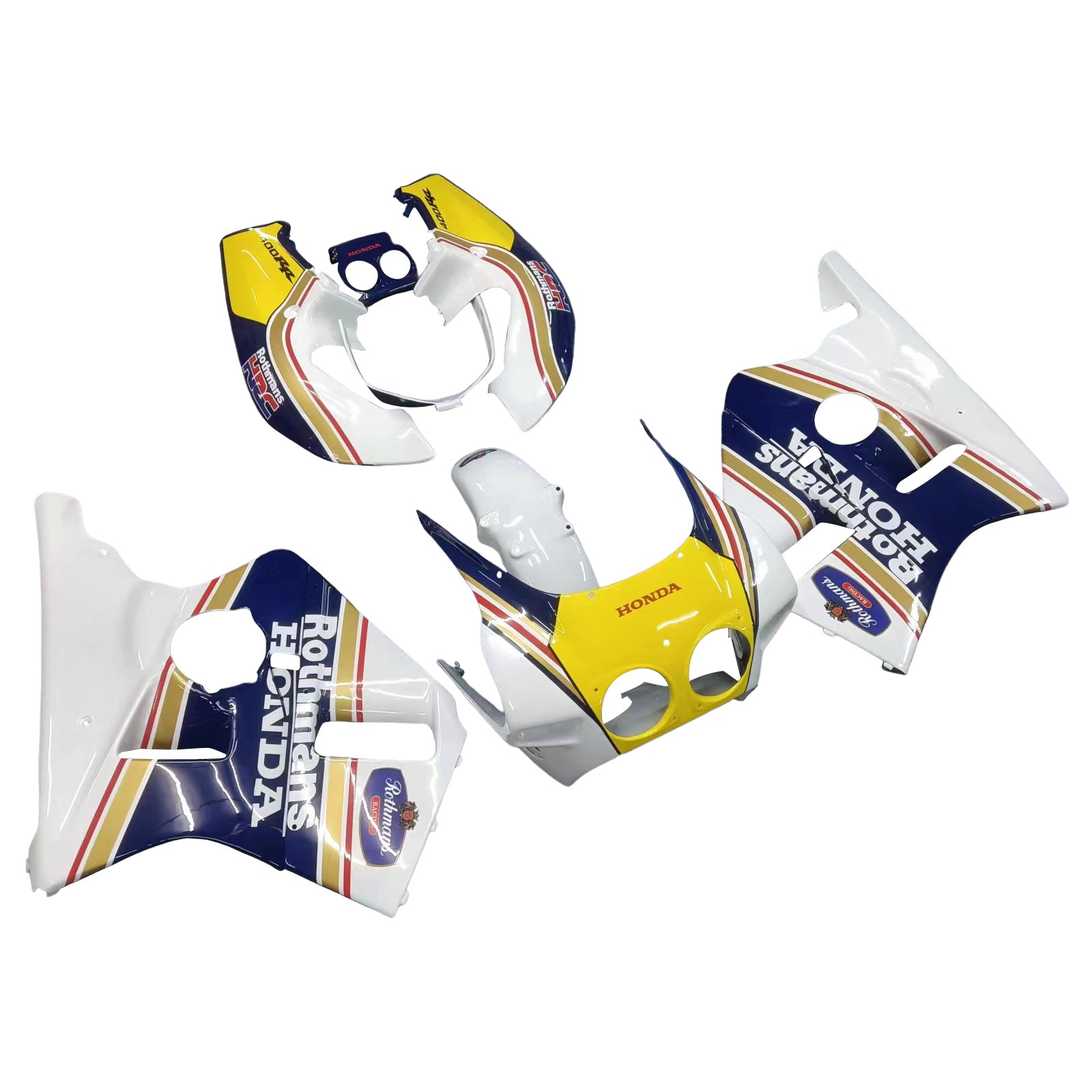 Amotopart 1987-1989 Honda CBR400RR NC23 Fairing Yellow&Blue Kit