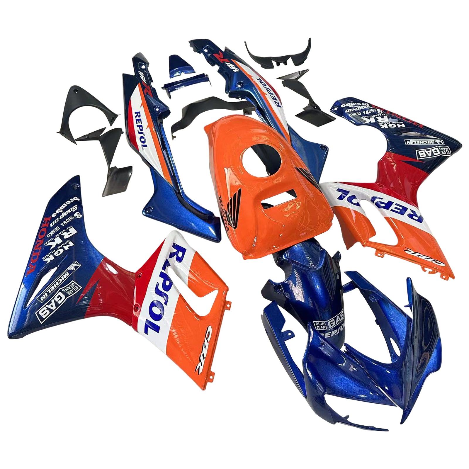 Amotopart 2002-2006 Honda CBR125R Red&Orange Repjol Fairing Kit