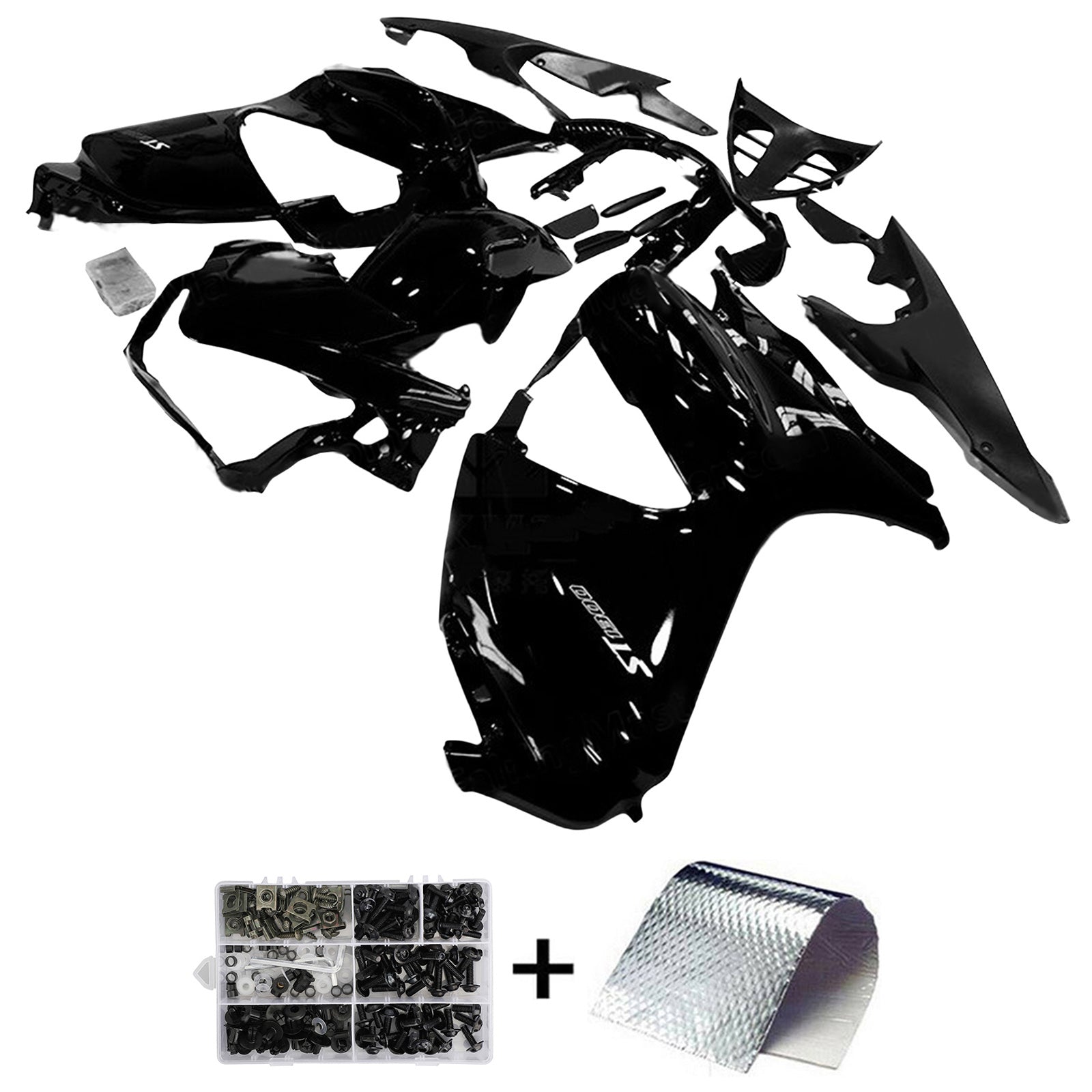 Amotopart Honda ST1300 2002-2016 Gloss Black Fairing Kit