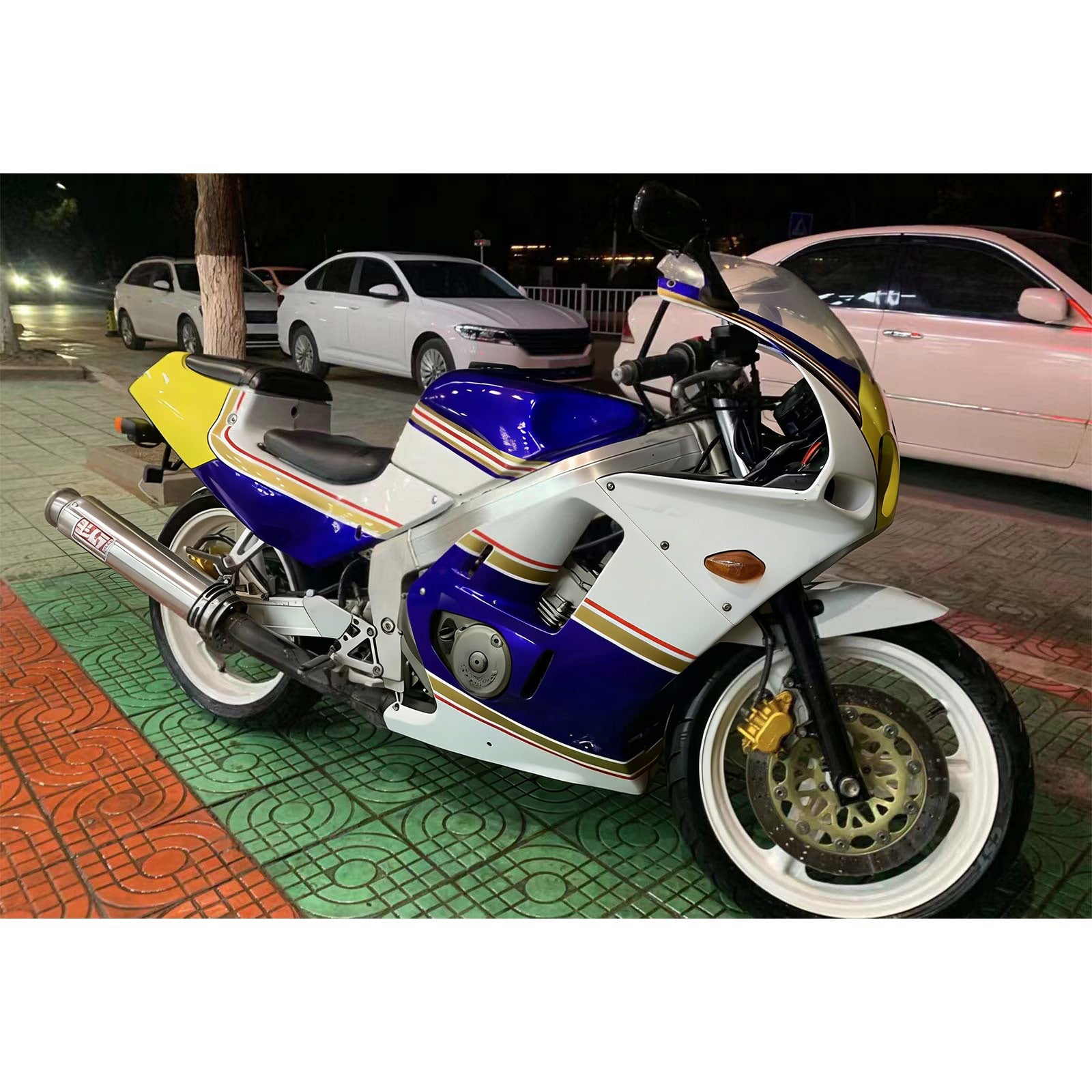 Amotopart 1988-1989 CBR250RR MC19 Honda Yellow&Blue Fairing Kit
