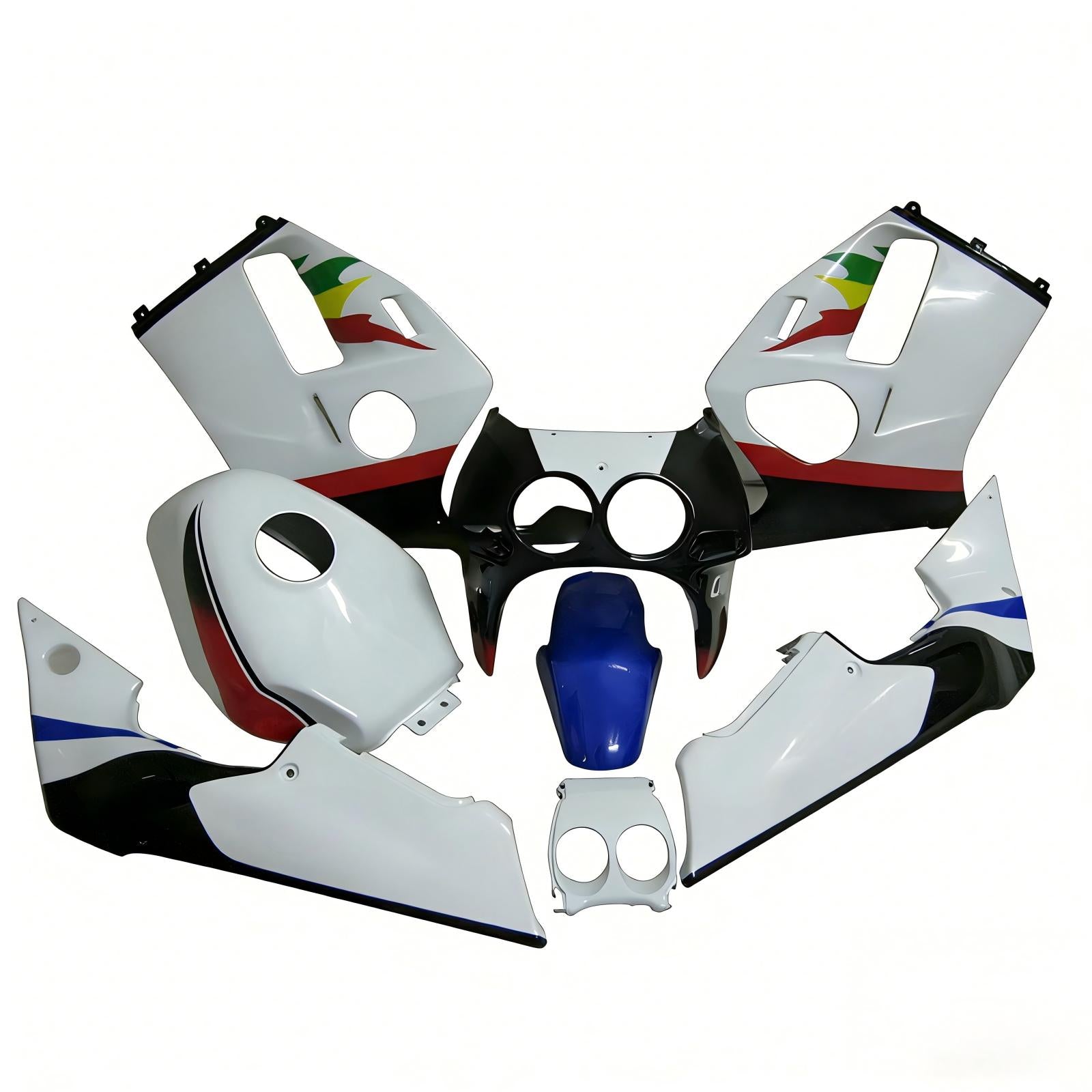 Amotopart 1988-1989 CBR250RR MC19 Honda White & Blue Fairing Kit