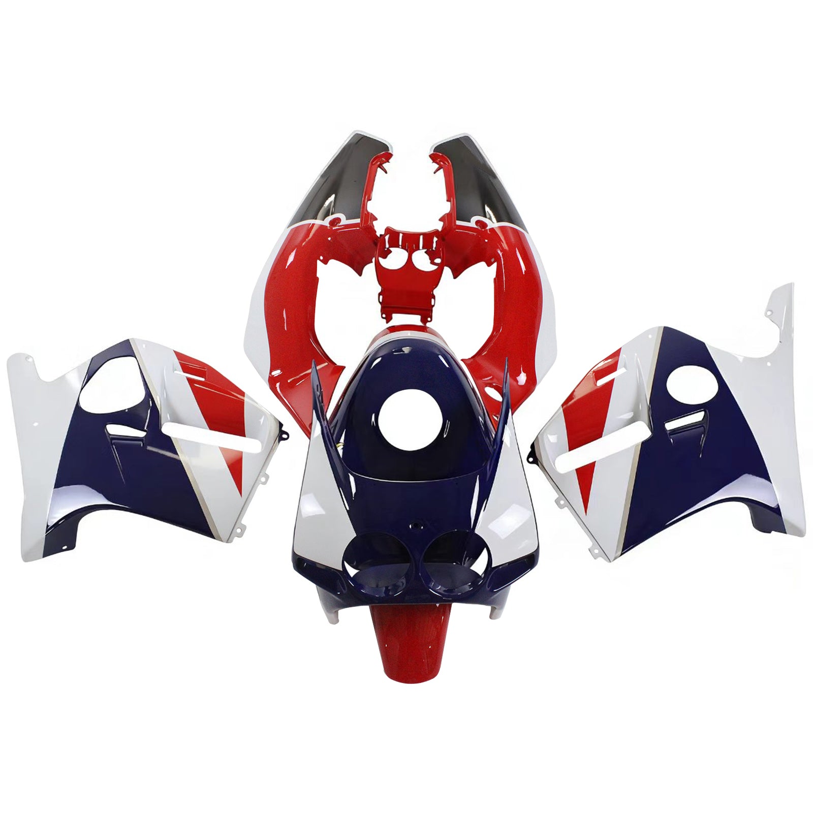Amotopart 1988-1989 CBR250RR MC19 Honda Red&Blue Fairing Kit