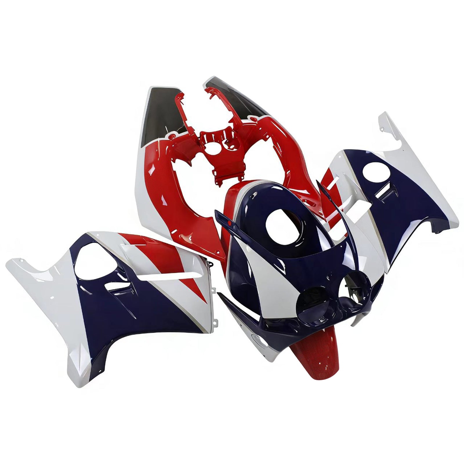 Amotopart 1988-1989 CBR250RR MC19 Honda Red&Blue Fairing Kit