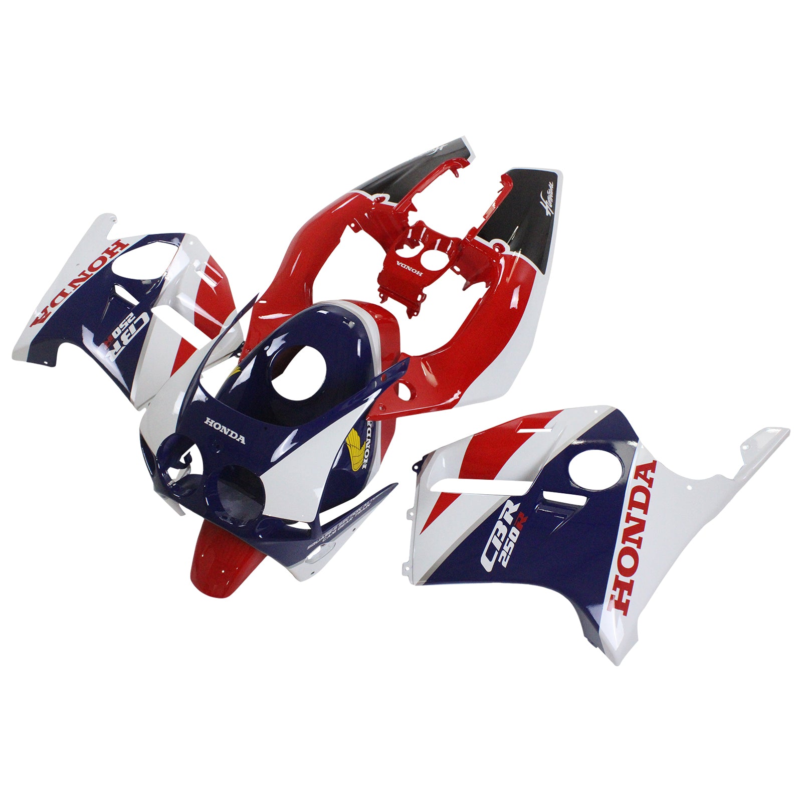 Amotopart 1988-1989 CBR250RR MC19 Honda Red&Blue Fairing Kit