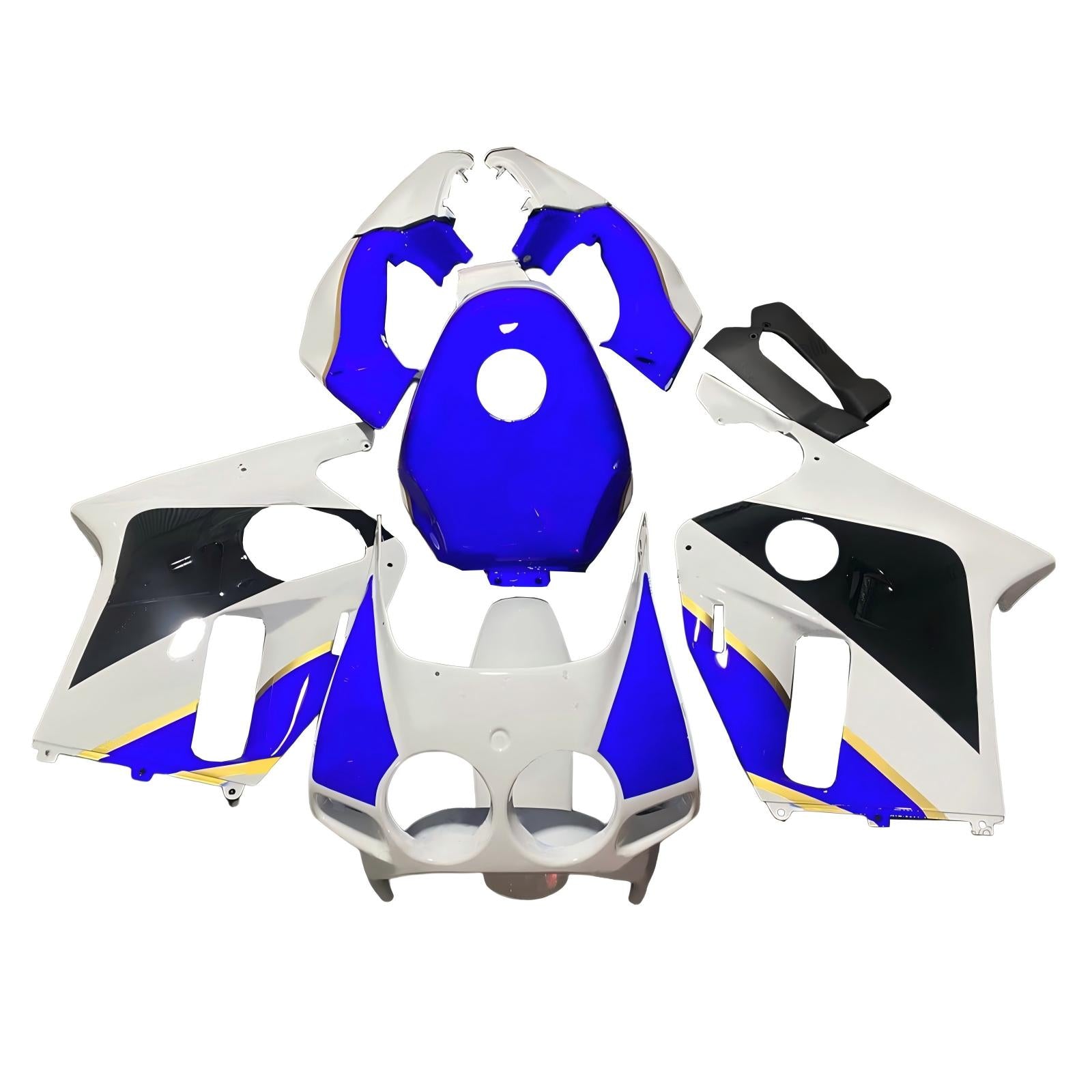 Amotopart 1988-1989 Honda CBR250RR MC19 Kit de carenado blanco negro azul
