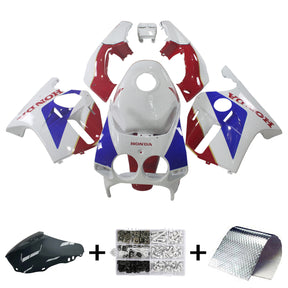 Amotopart 1988-1989 Honda CBR250RR MC19 Kit carena bianco blu rosso e logo