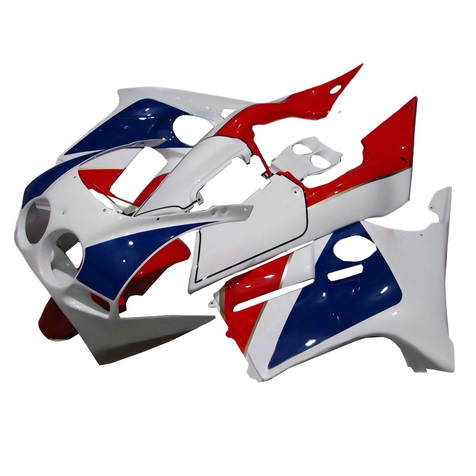 Amotopart 1988-1989 Honda CBR250RR MC19 Kit de carenado blanco azul rojo