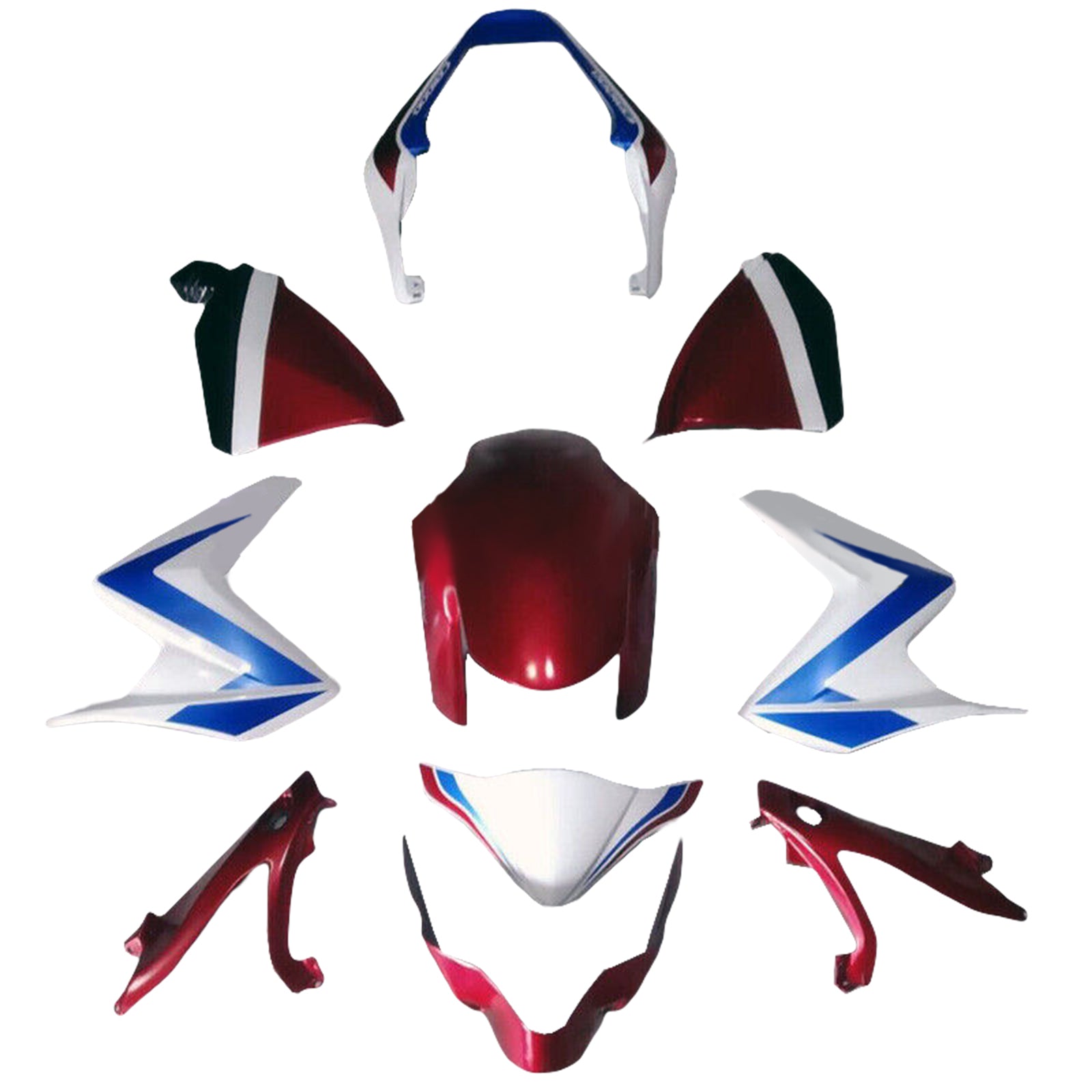 Amotopart Honda CB1000R 2008-2015 Red & Blue Fairing Kit