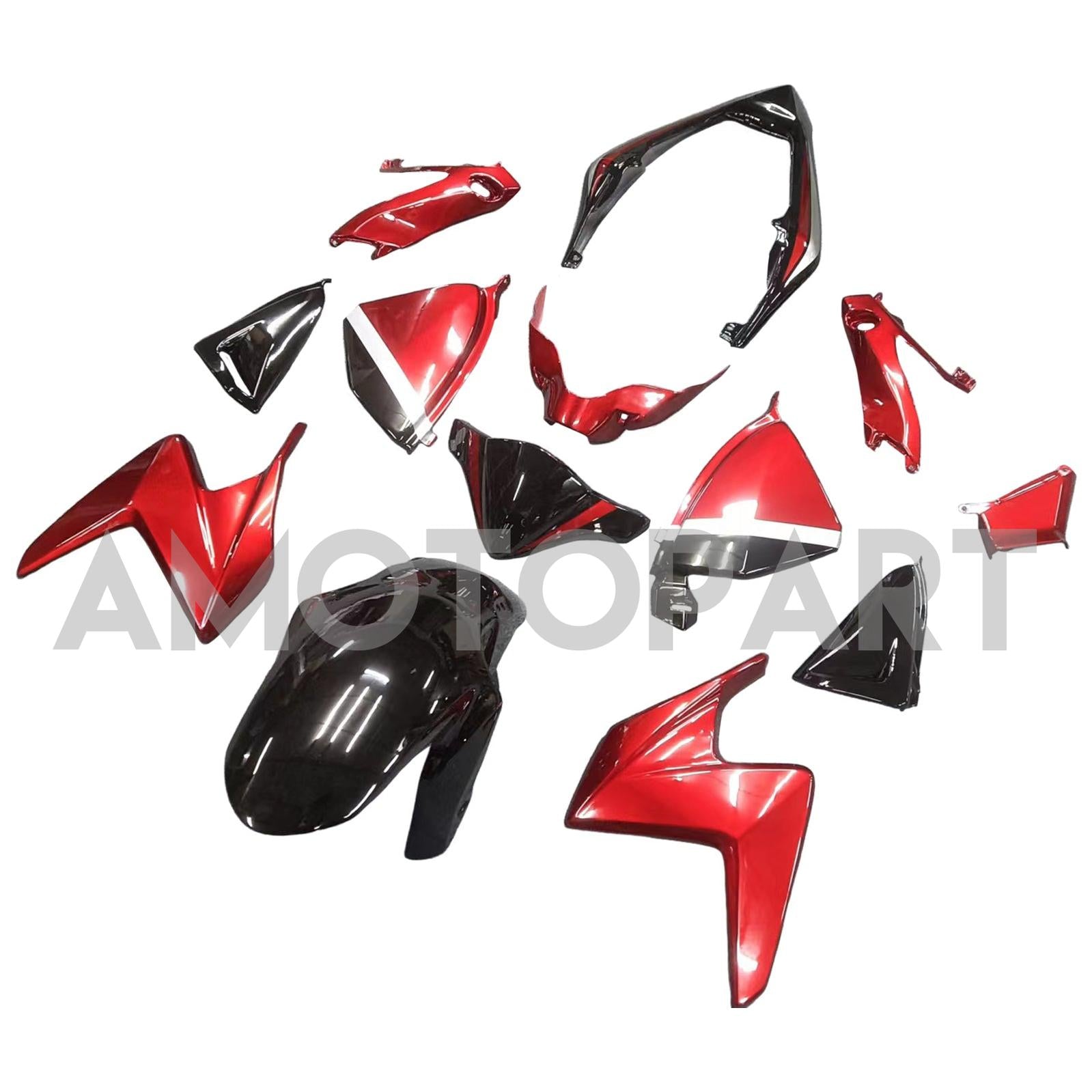 Amotopart Honda CB1000R 2008-2015 Rot&Schwarzes Verkleidungsset