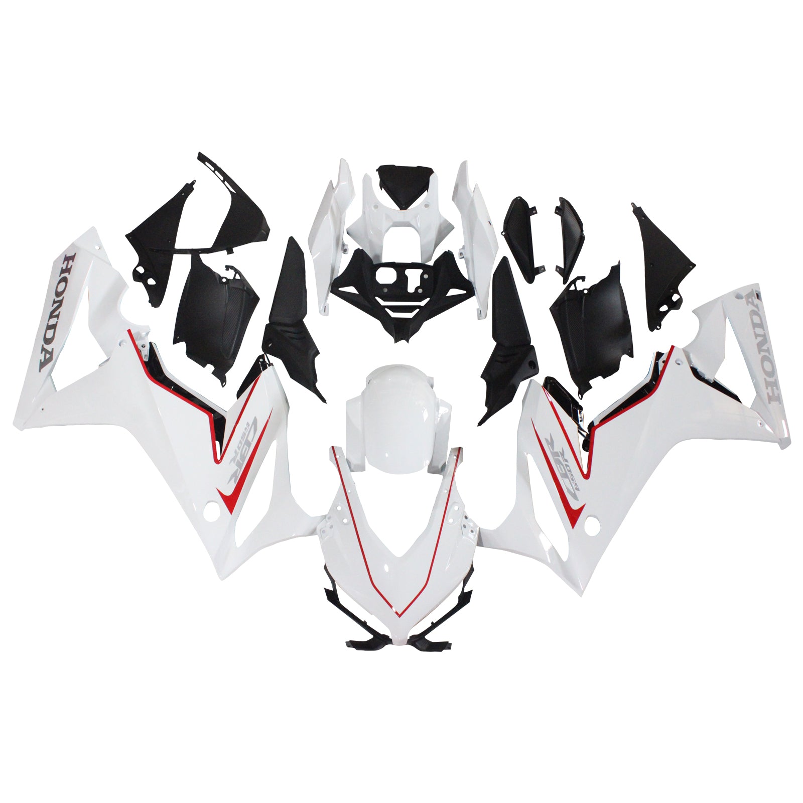 Amotopart Honda CBR650R 2019-2020 White Fairing Kit