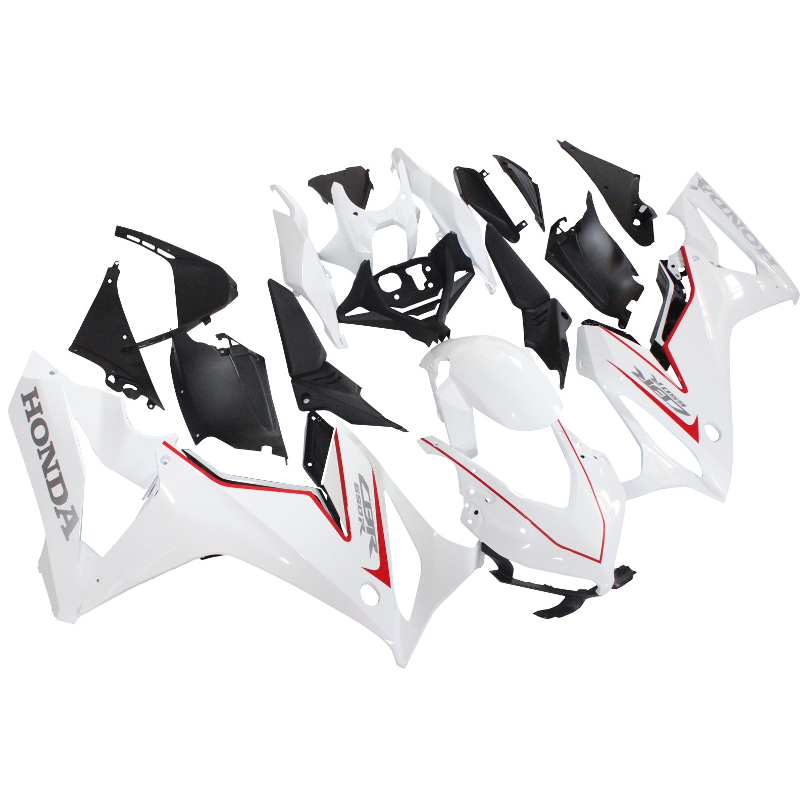 Kit carena bianca Amotopart Honda CBR650R 2019-2020