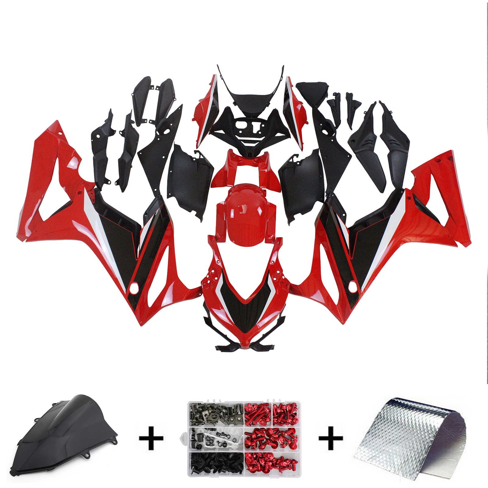 Amotopart 2019-2020 Honda CBR650R Red&Black Fairing Kit