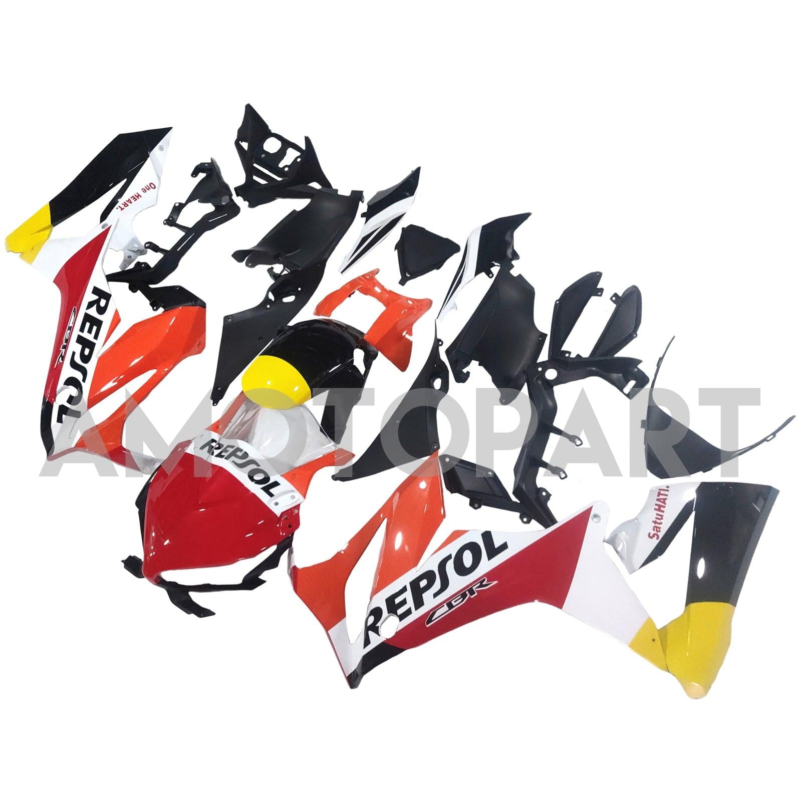Amotopart 2019-2020 CBR650R Honda Kit de carenado Repsol rojo naranja