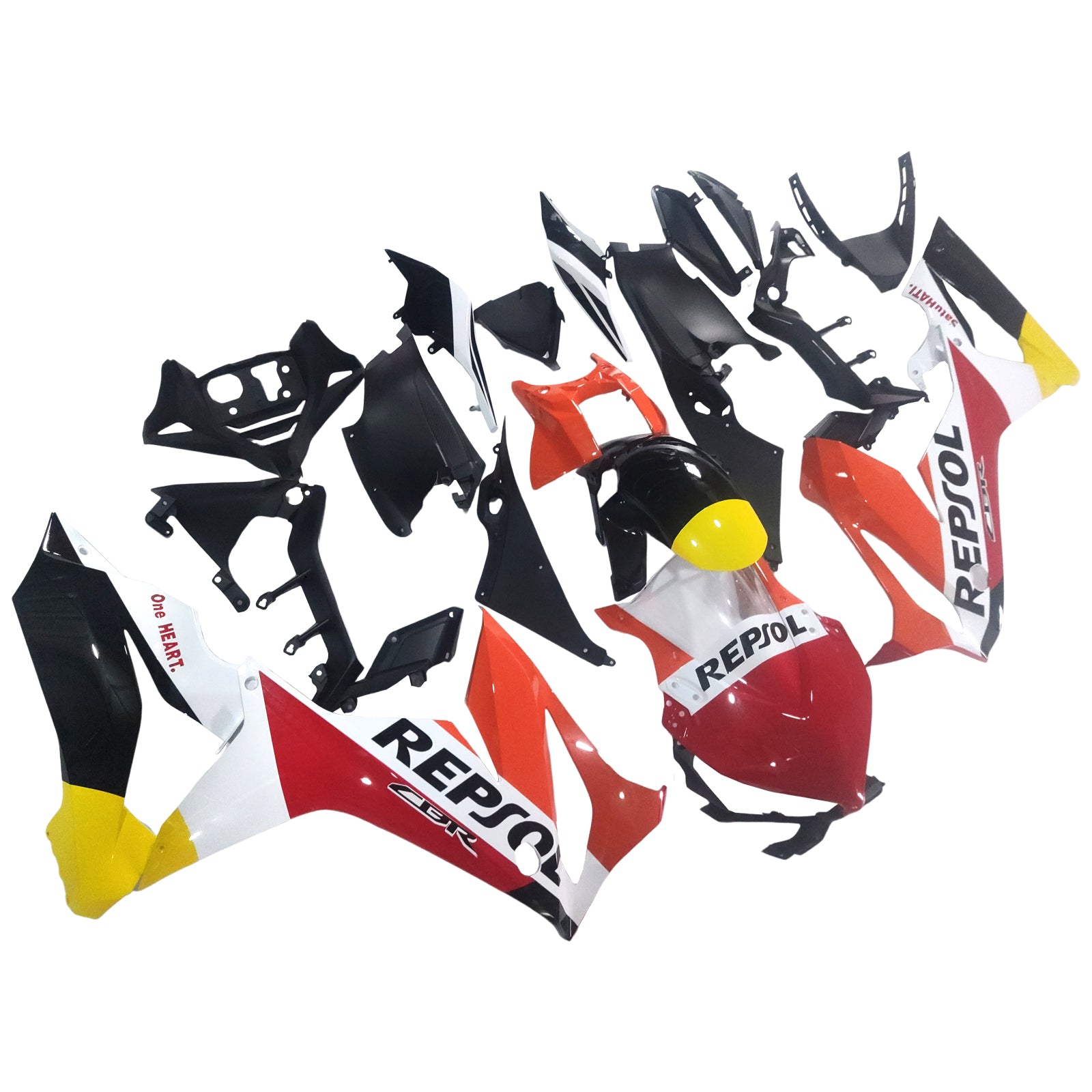 Amotopart 2019-2020 CBR650R Honda Red&Orange Repjol Fairing Kit
