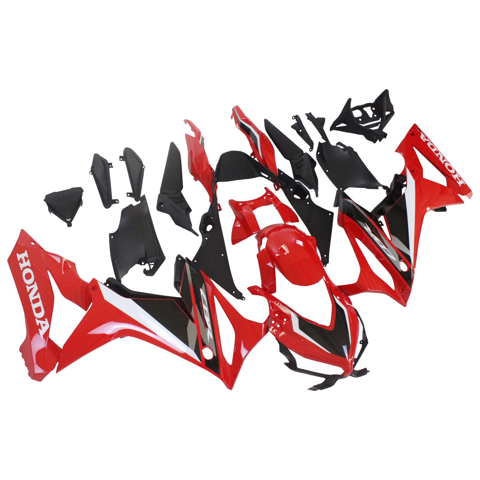 Amotopart Honda CBR650R 2021–2023 Verkleidungsset in Rot und Schwarz