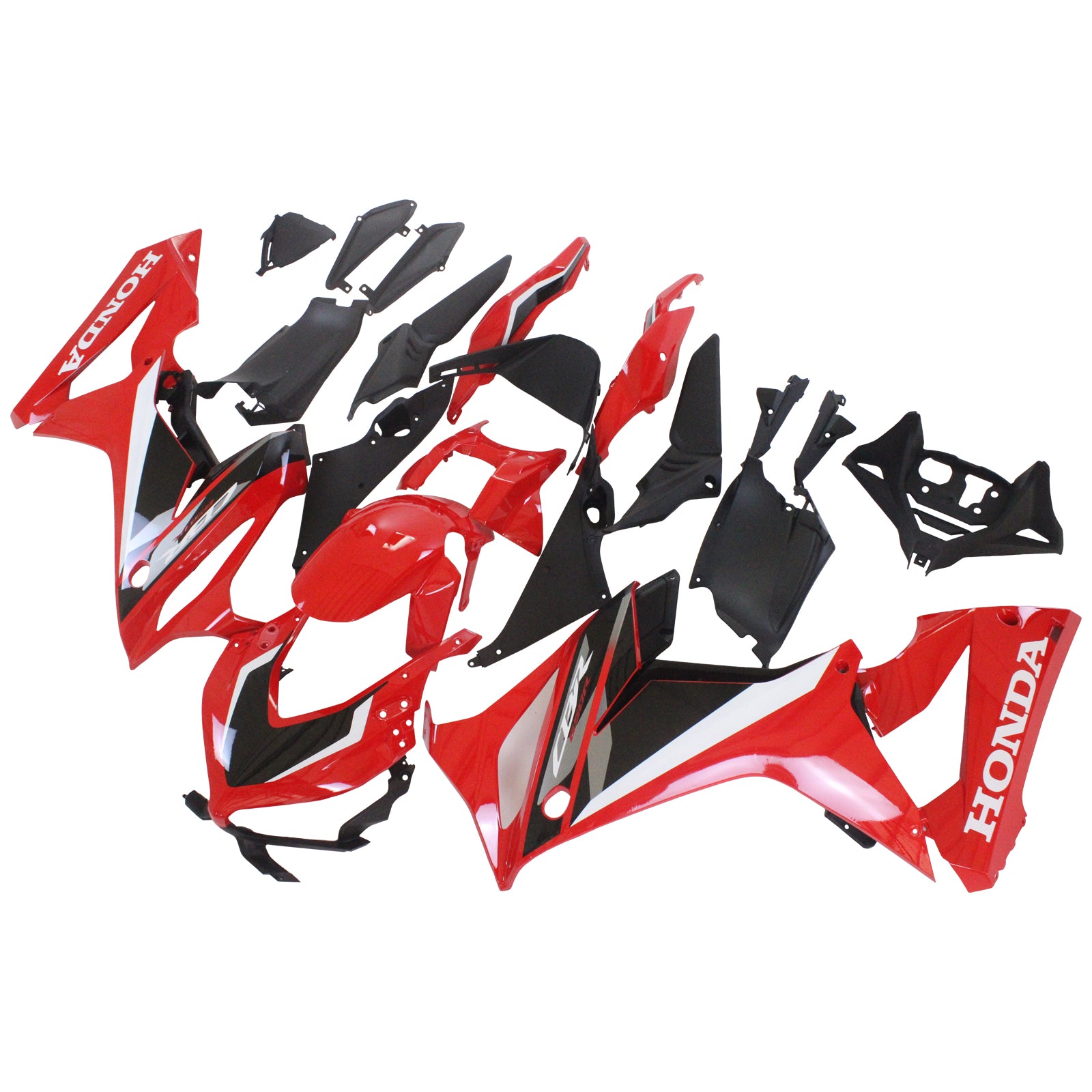 Kit carena Amotopart Honda CBR650R 2021-2023 rosso e nero