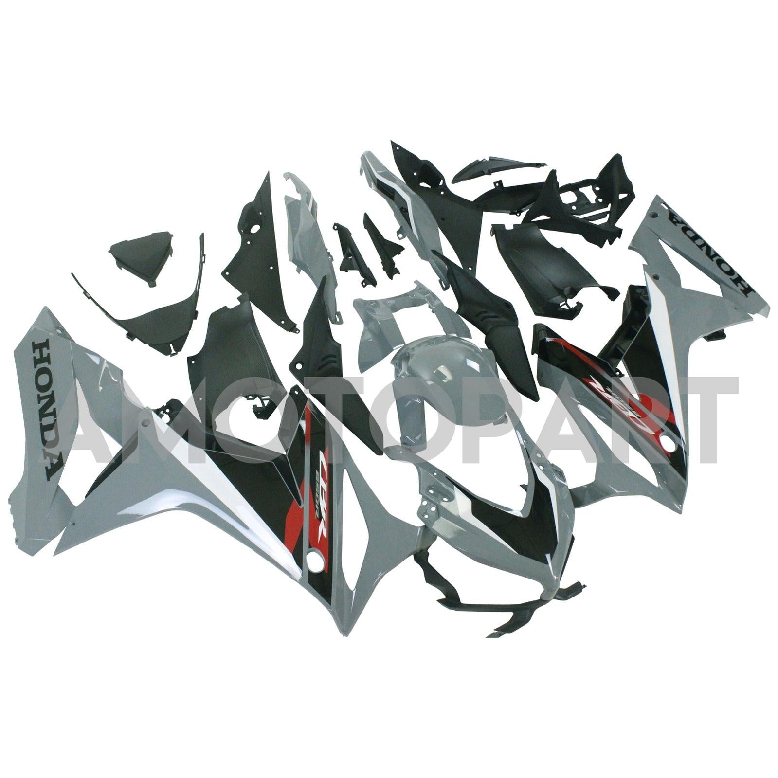 Amotopart Honda CBR650R 2021-2023 Kit de carénage noir gris