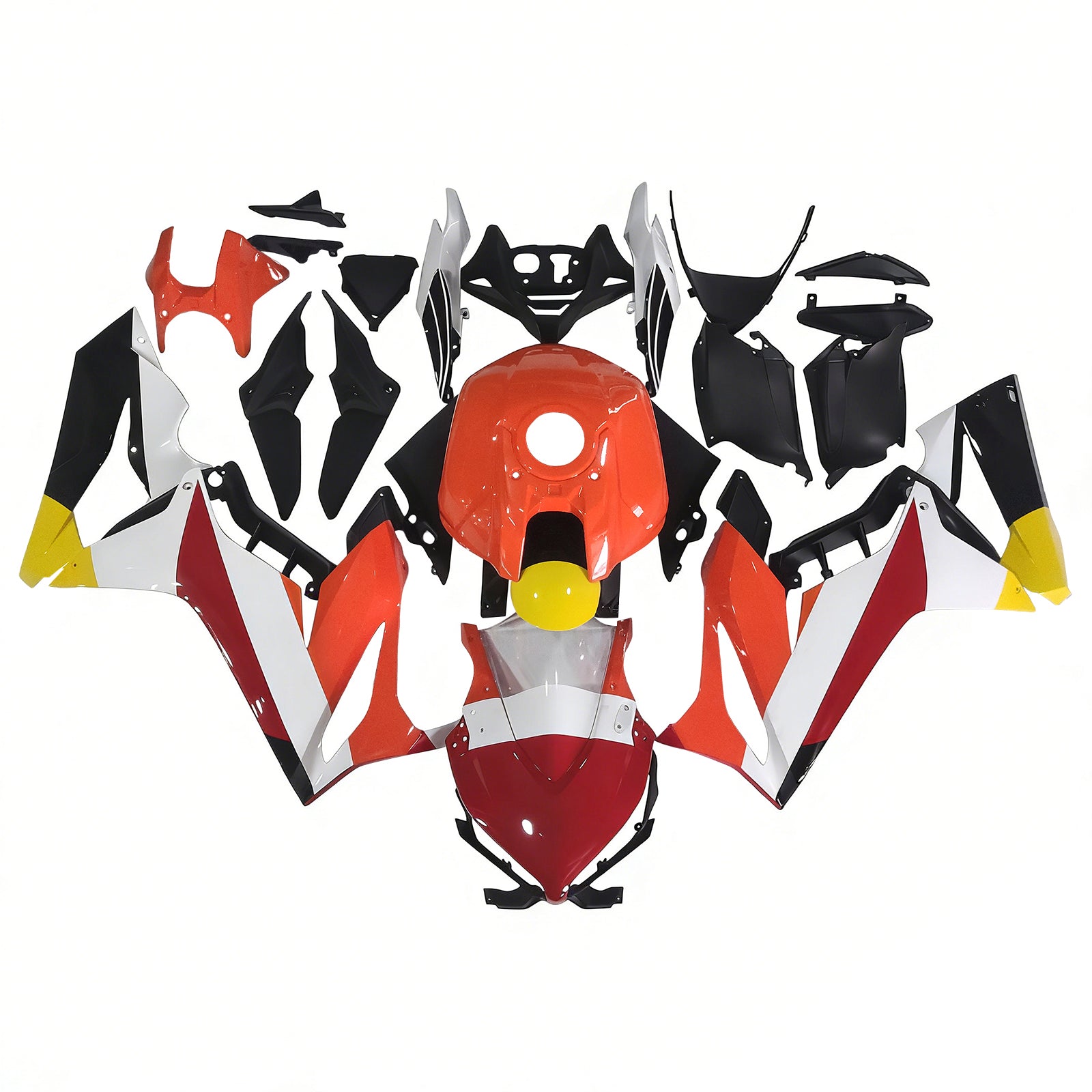 Amotopart 2021-2023 CBR650R Honda Röd&ORange-kåpsats