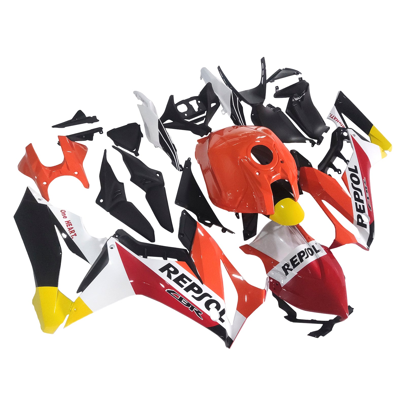 Amotopart 2021-2023 CBR650R Honda Red&Orange  Fairing Kit