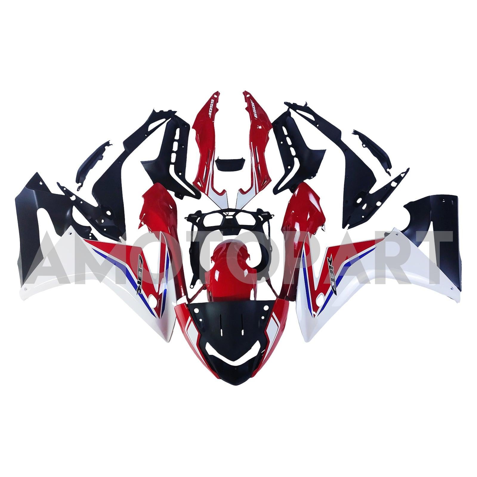 Amotopart Honda CBR650F 2014-2016 Kit Red & White Fairing