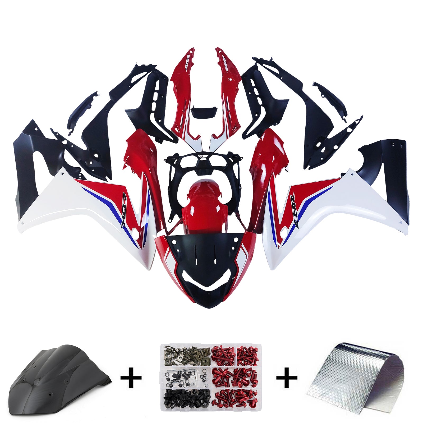 Amotopart Honda CBR650F 2014-2016 Red&White Fairing Kit