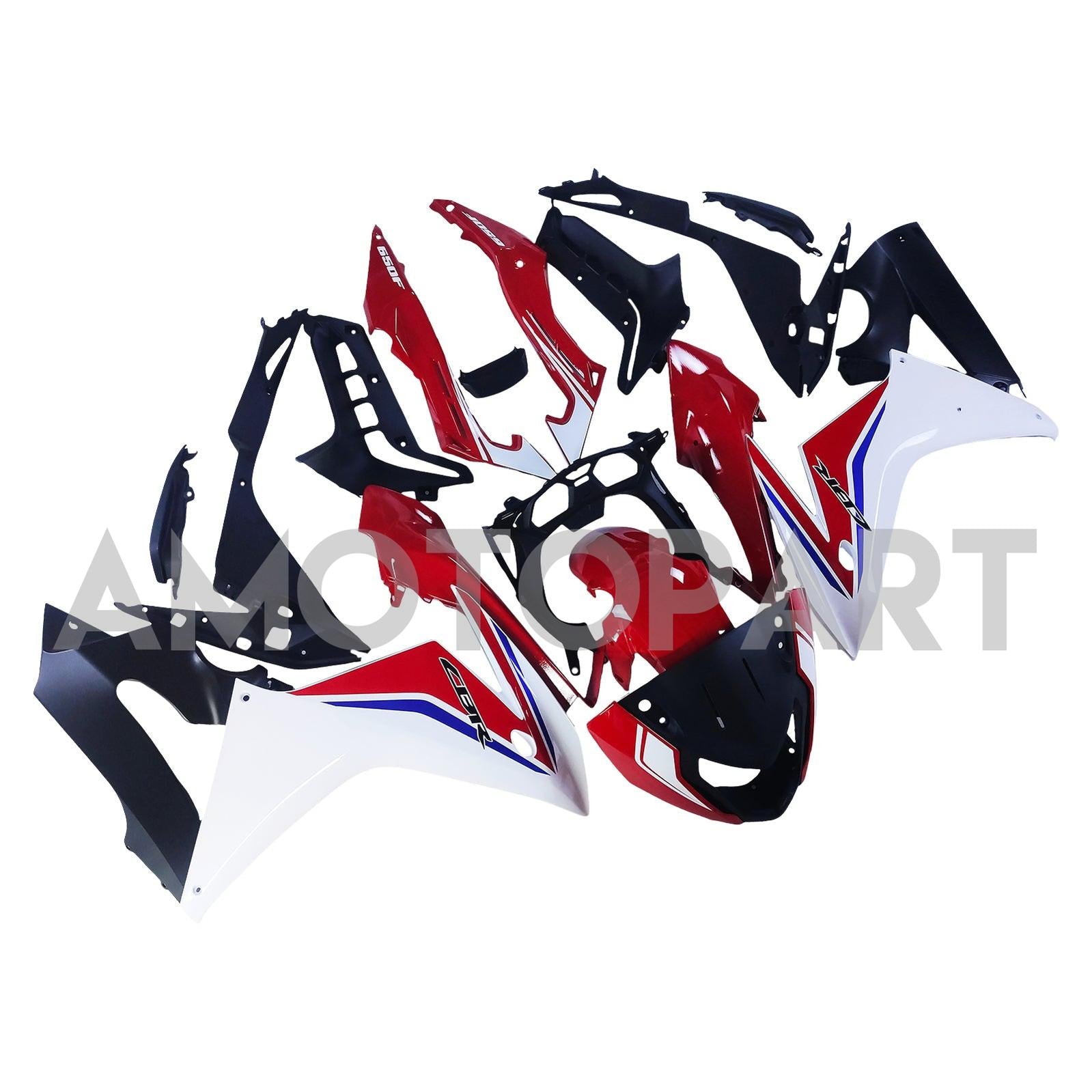 Amotopart Honda CBR650F 2014-2016 Red & White Fairing Kit