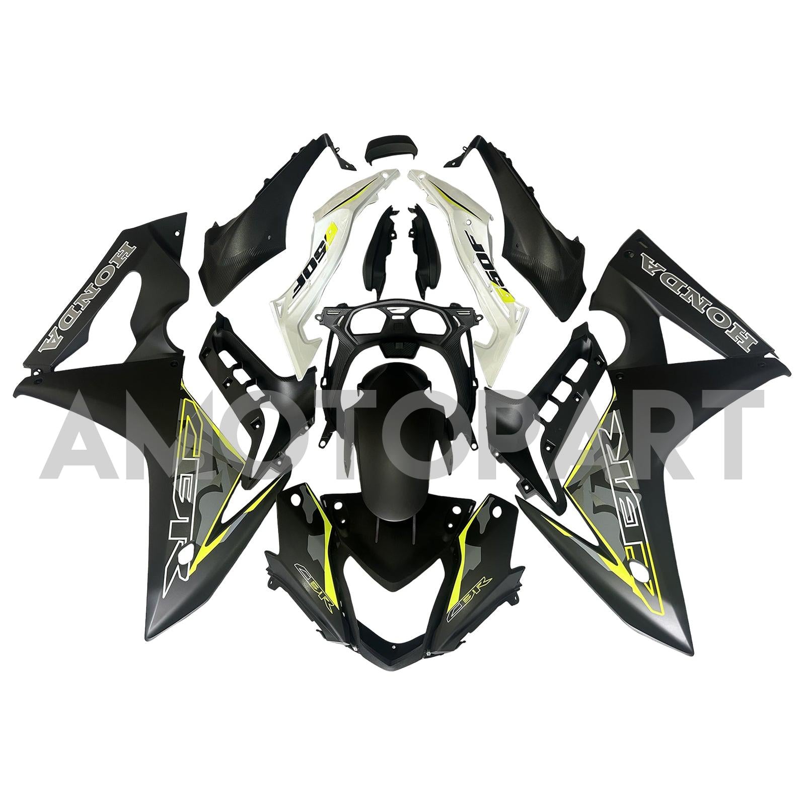 AMOTOPART HONDA CBR650F 2014-2016 MATTE BLACK STYLE3 BUIRT KIT