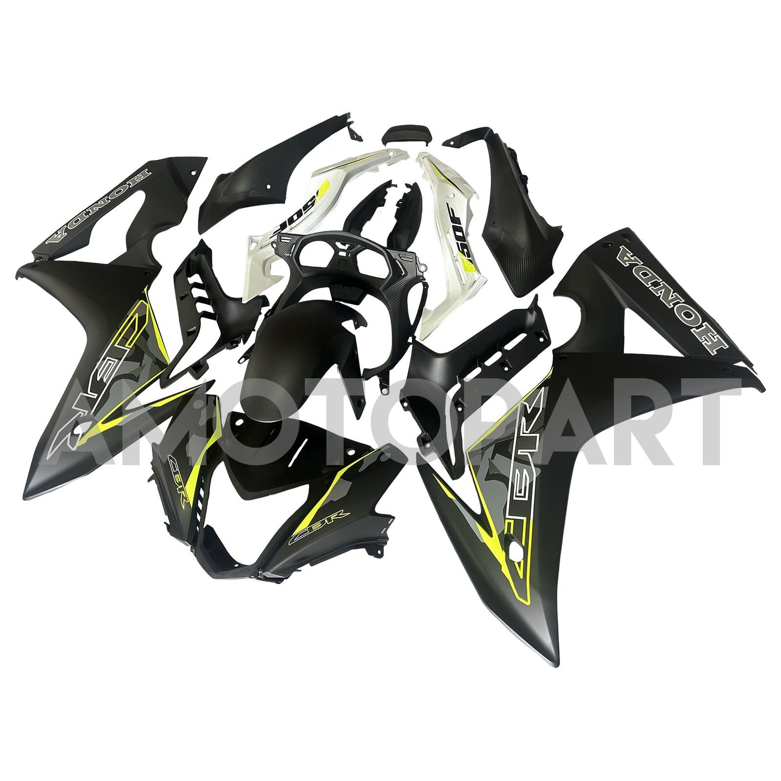 AMOTOPART HONDA CBR650F 2014-2016 MATTE BLACK STYLE3 BUIRT KIT