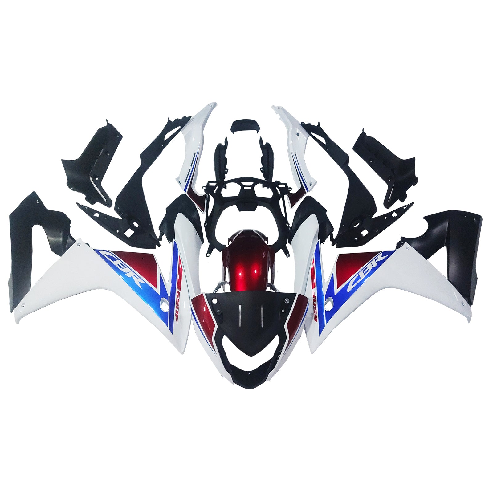 AMOTOPART HONDA CBR650F 2014-2016 RED & BLAUWE Fairing Kit