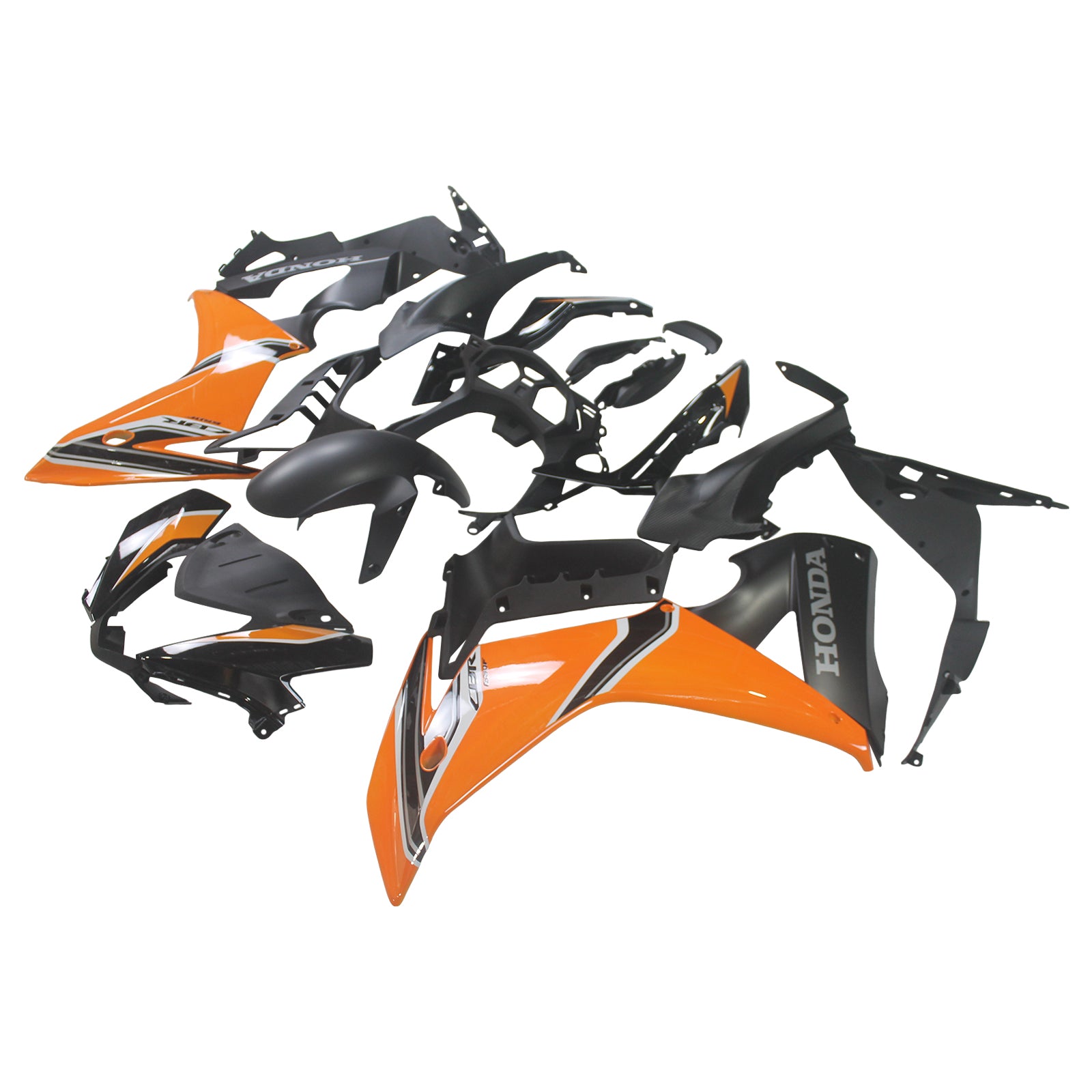 Kit de carénage Amotopart Honda CBR650F 2014-2016 orange