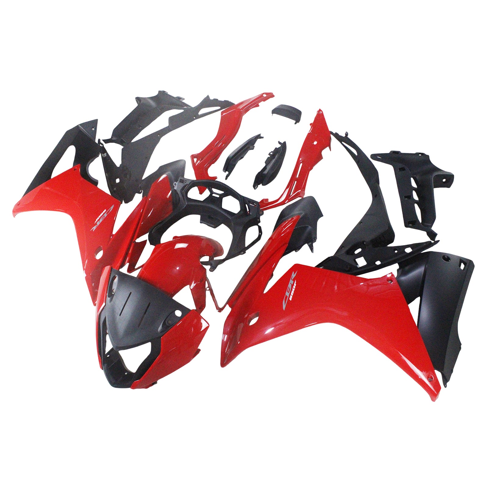 Amotopart Honda CBR650F 2014-2016 Kit de carénage rouge