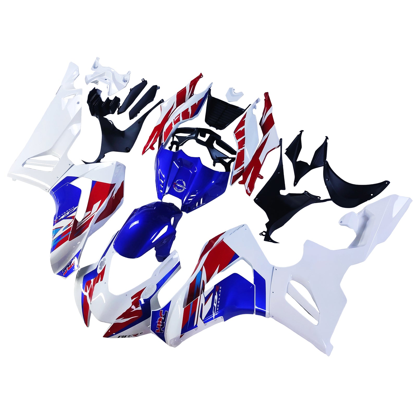 Amotopart Honda CBR1000RR-R 2020-2023 Blanc&BKit de carénage bleu