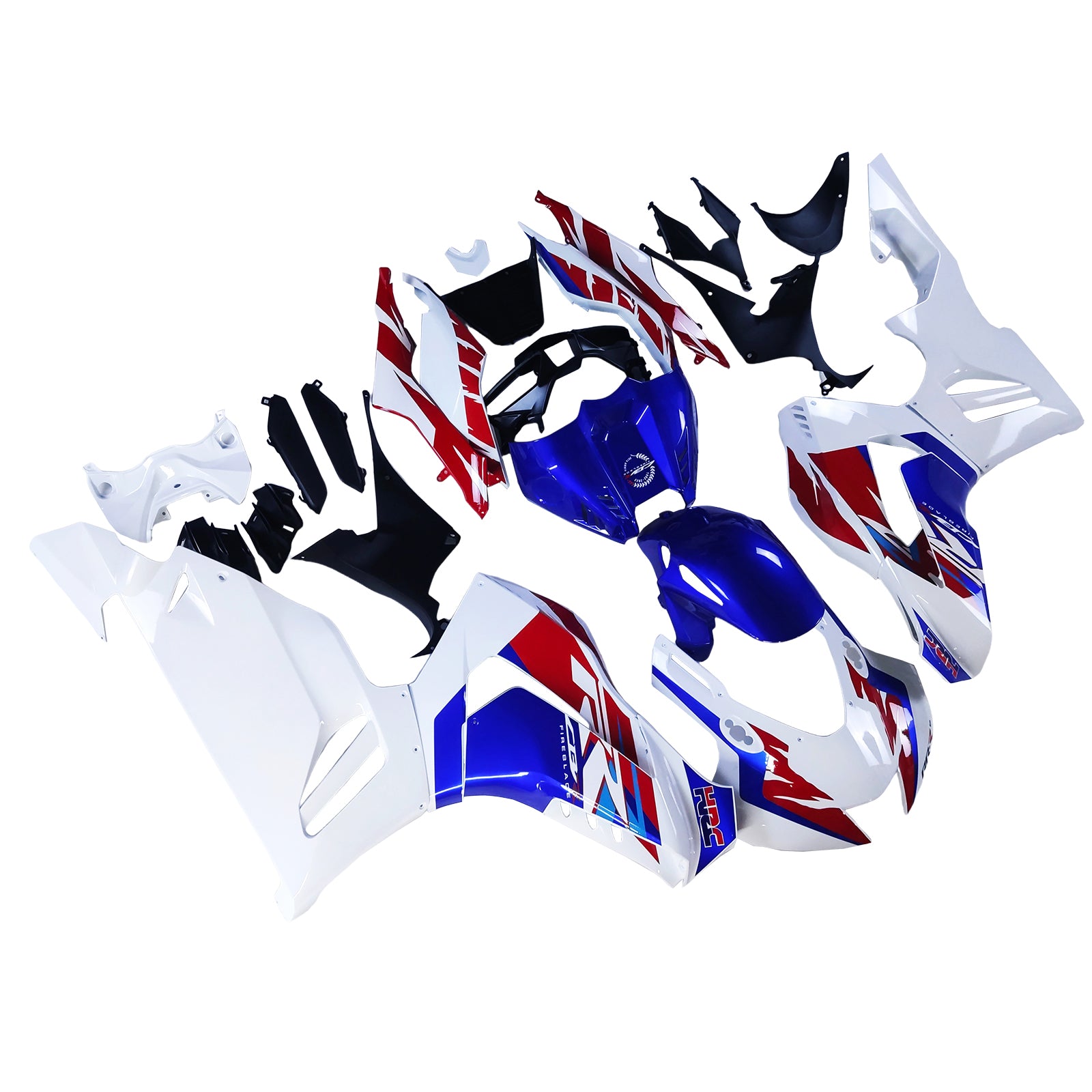 Amotopart Honda CBR1000RR-R 2020-2023 Blanc&BKit de carénage bleu
