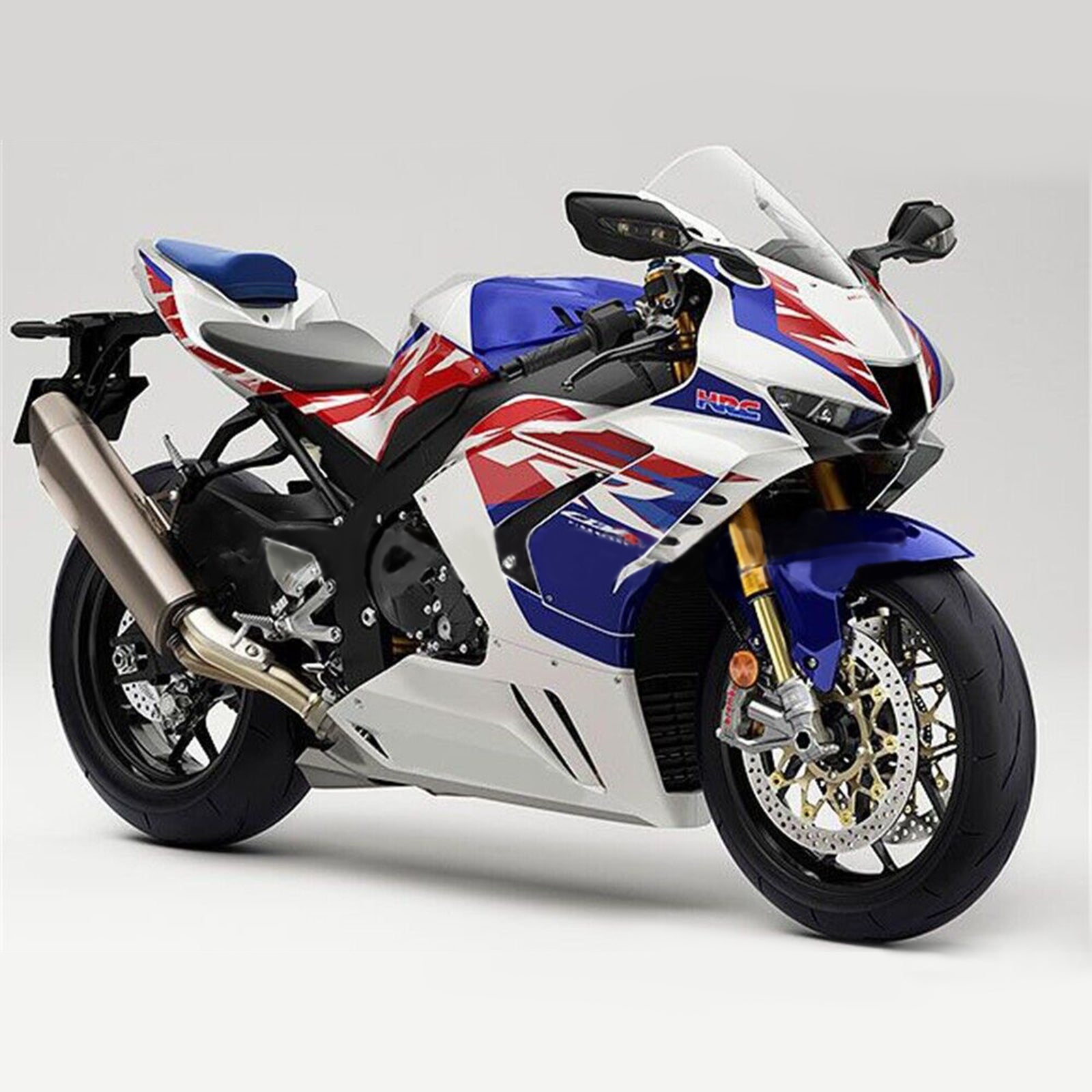 Amotopart Honda CBR1000RR-R 2020-2023 Blanc&BKit de carénage bleu